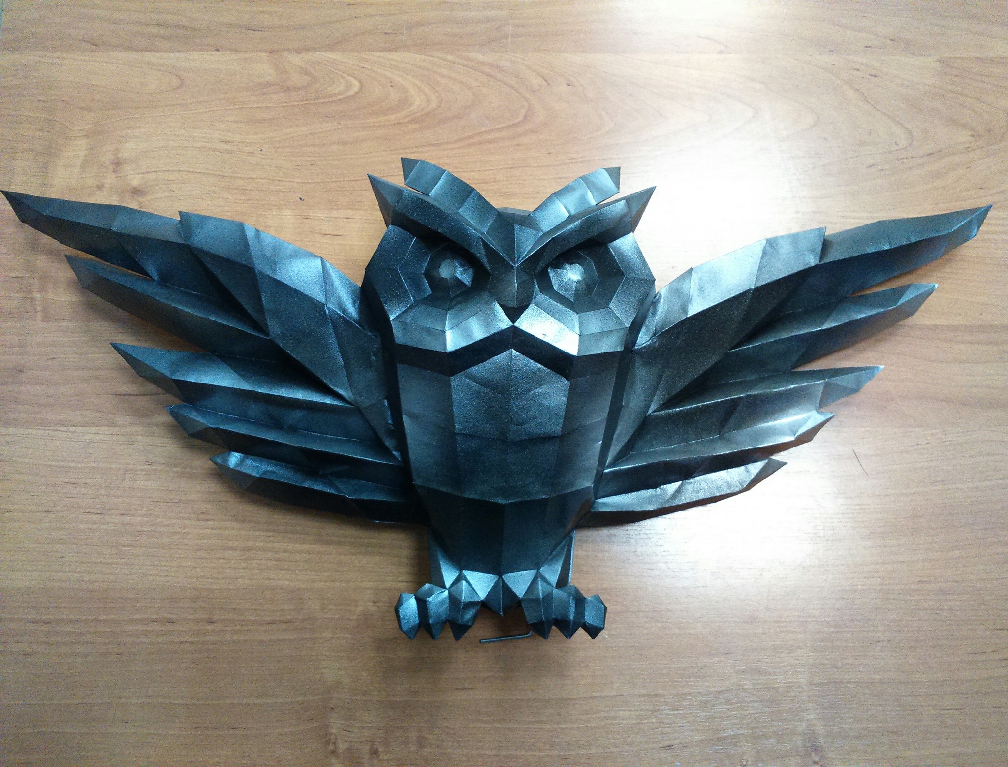 Owl - My, Papercraft, Polygon, Owl, With your own hands, Creation, Needlework without process, Text