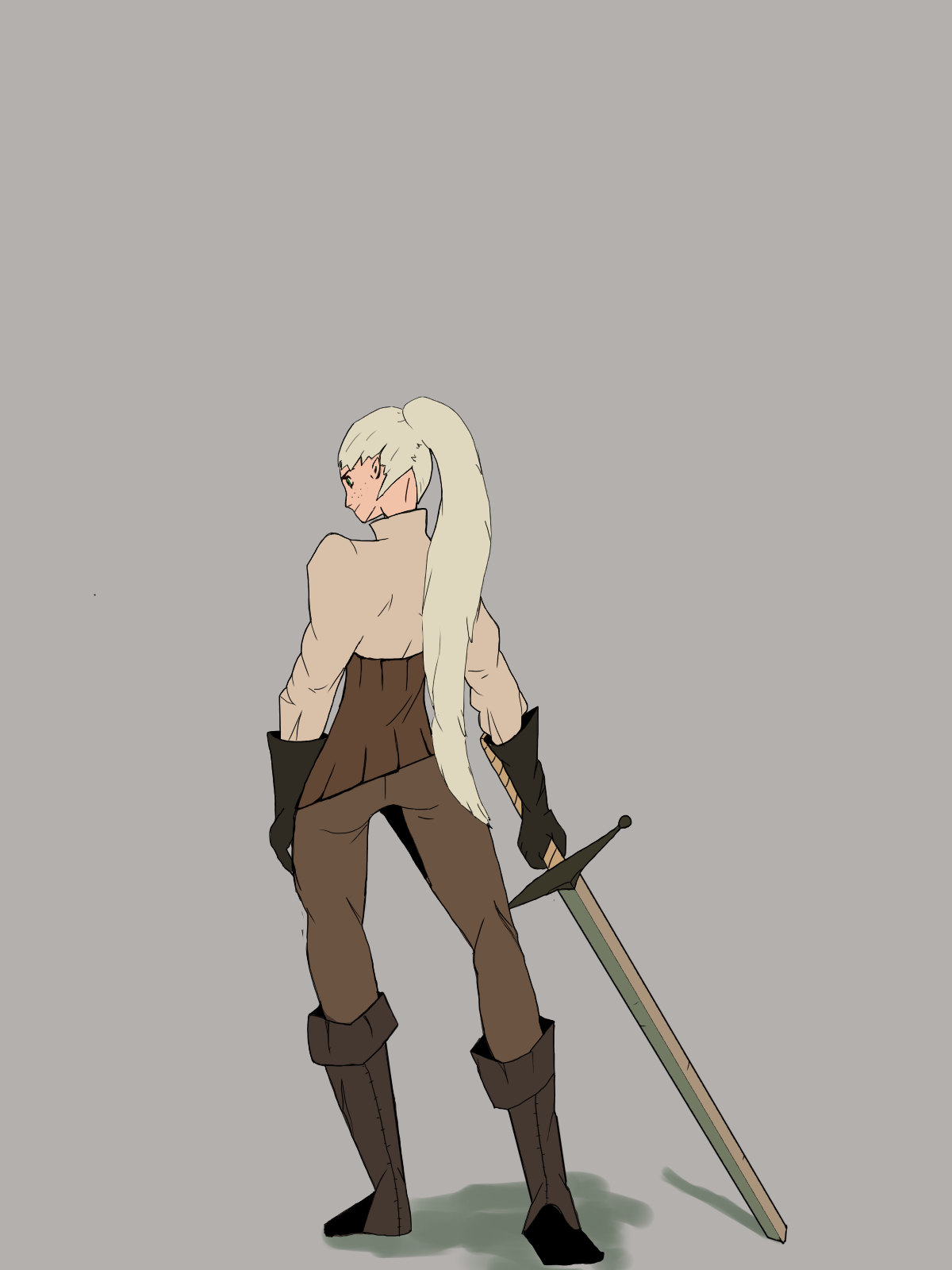 Ciri - My, SAI, Art, Drawing, Ciri, Witcher