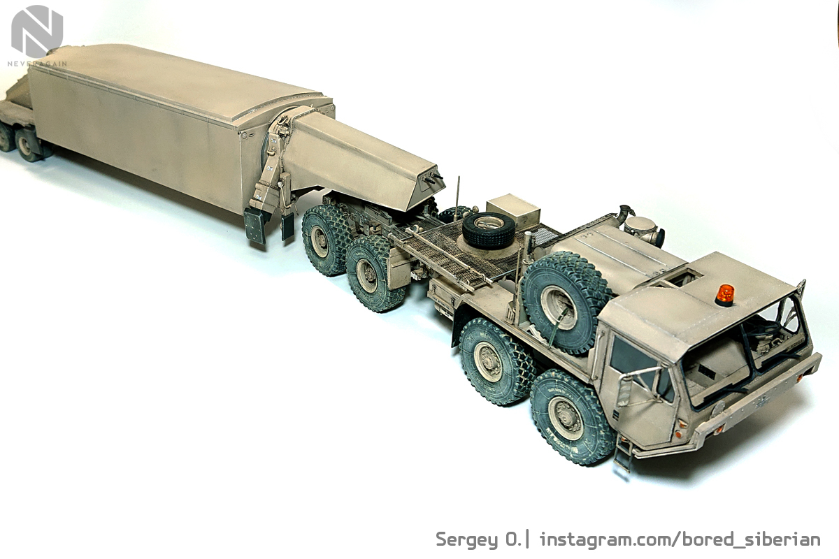 American AN/TPY air defense radar and its M-983 tractor. 1:35 - My, Stand modeling, Scale 1:35, Scale model, Air defense, US Army, Modeling, Hobby, Longpost