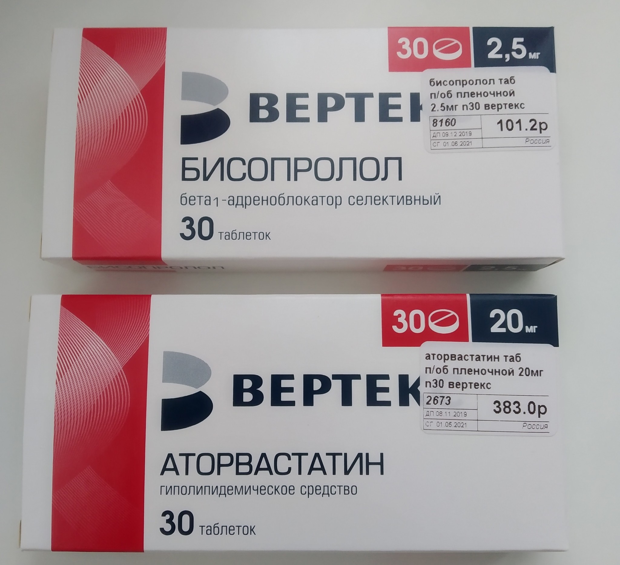 Аторвастатин Бисопролол