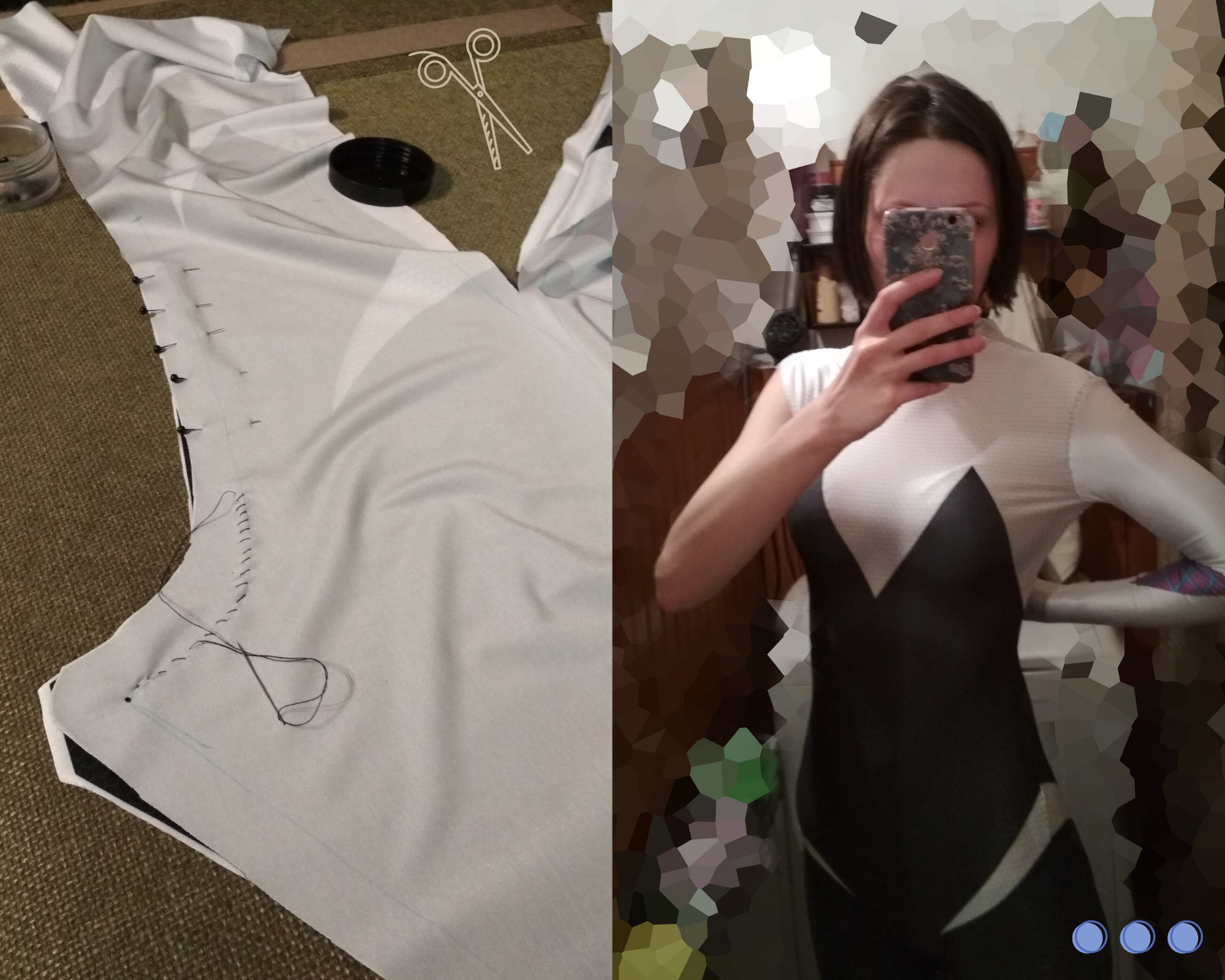 Spider-Gwen. Cosplay and the creation process - My, Cosplay, Spiderman, Gwen Stacy, GIF, Longpost