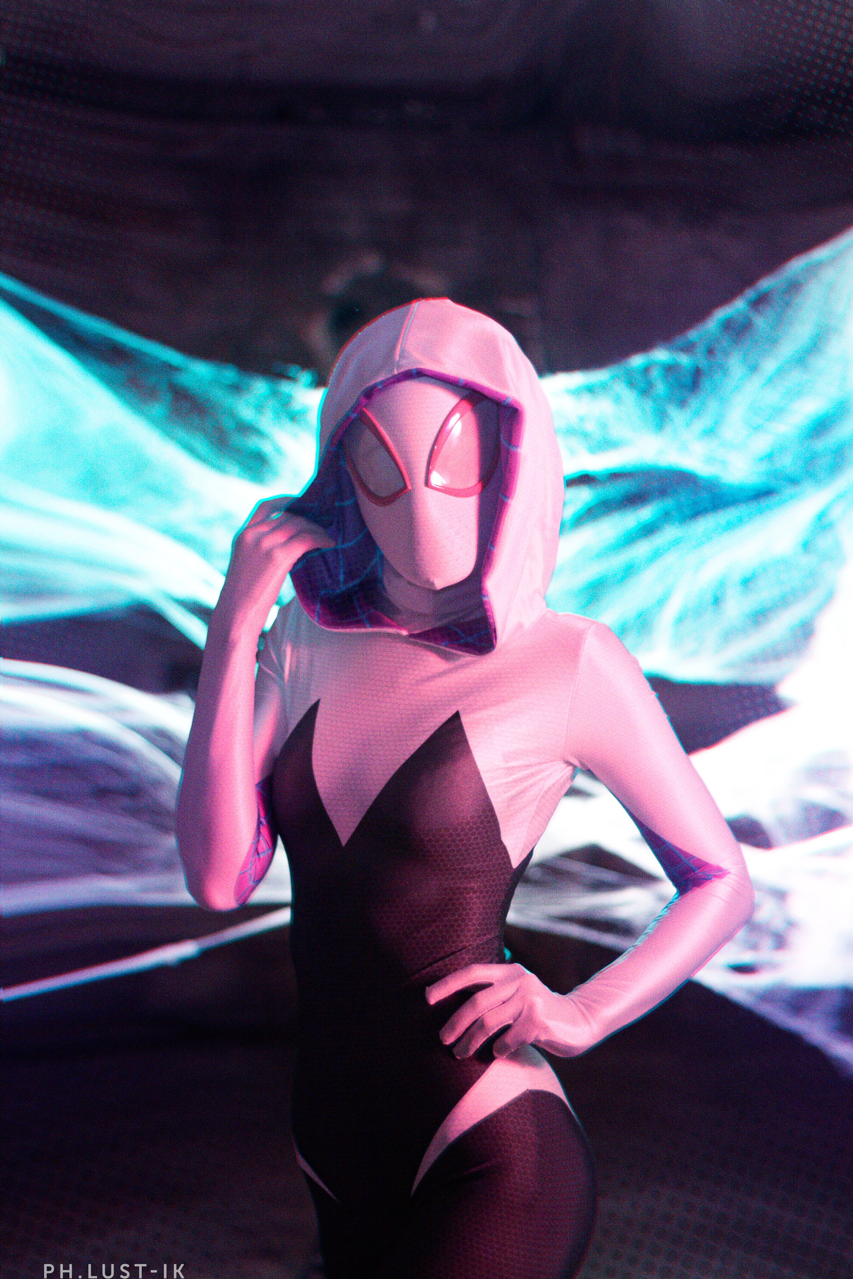 Spider-Gwen. Cosplay and the creation process - My, Cosplay, Spiderman, Gwen Stacy, GIF, Longpost