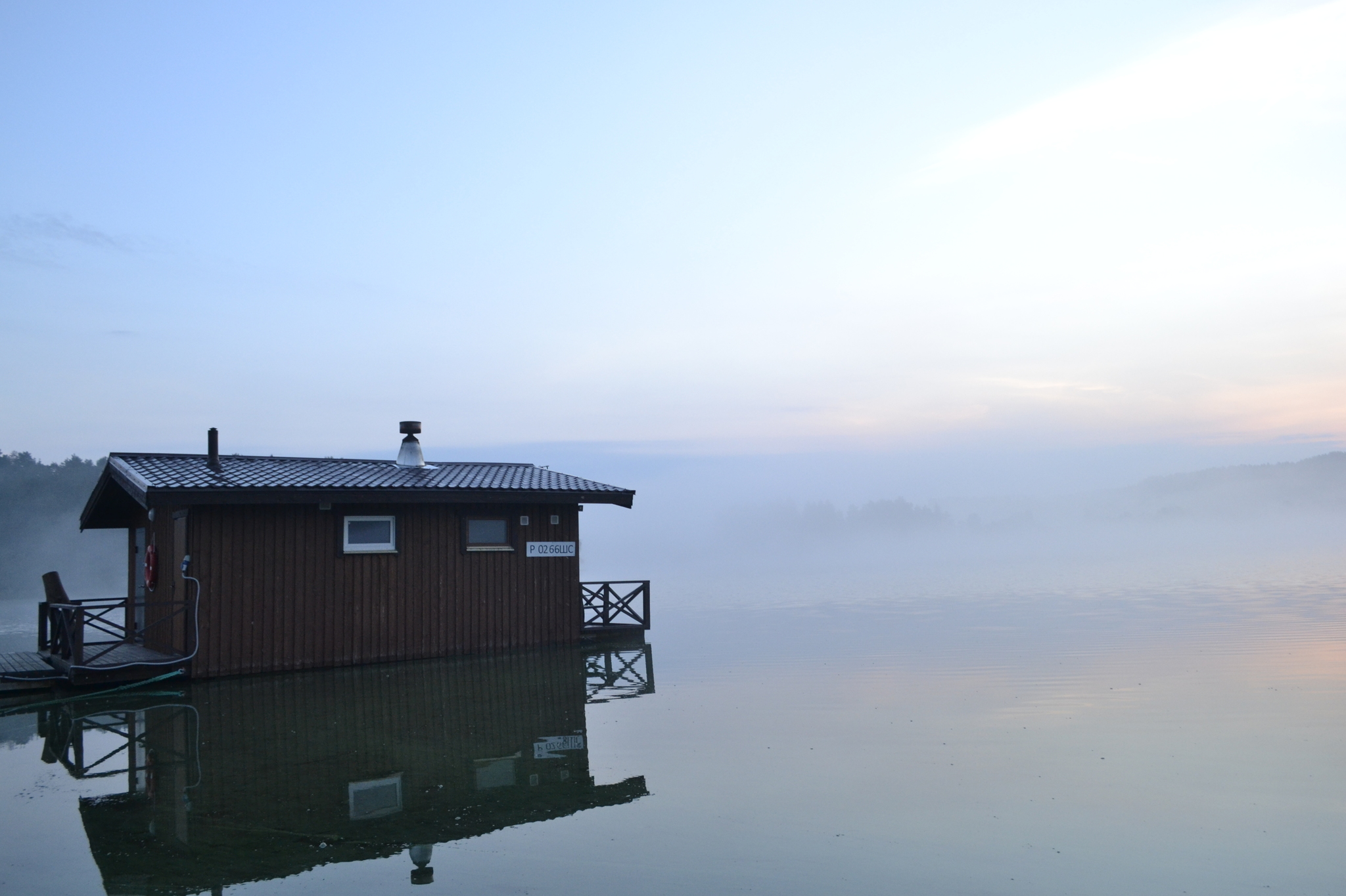 Bathhouse and ducks early in the morning - My, Карелия, Sortavala, Canon