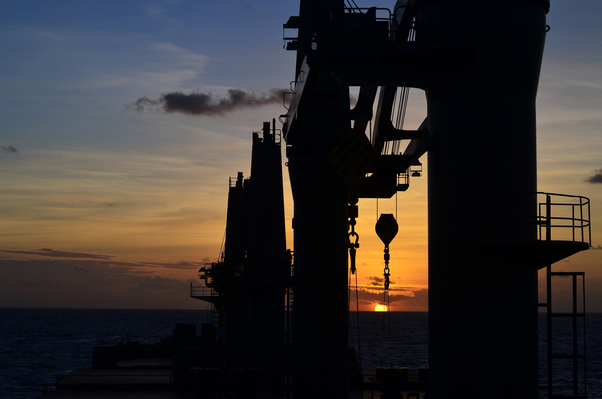 My photos from work - My, The photo, Sea, Steamer, Container, Sunset, Sky, Astronomy, Longpost