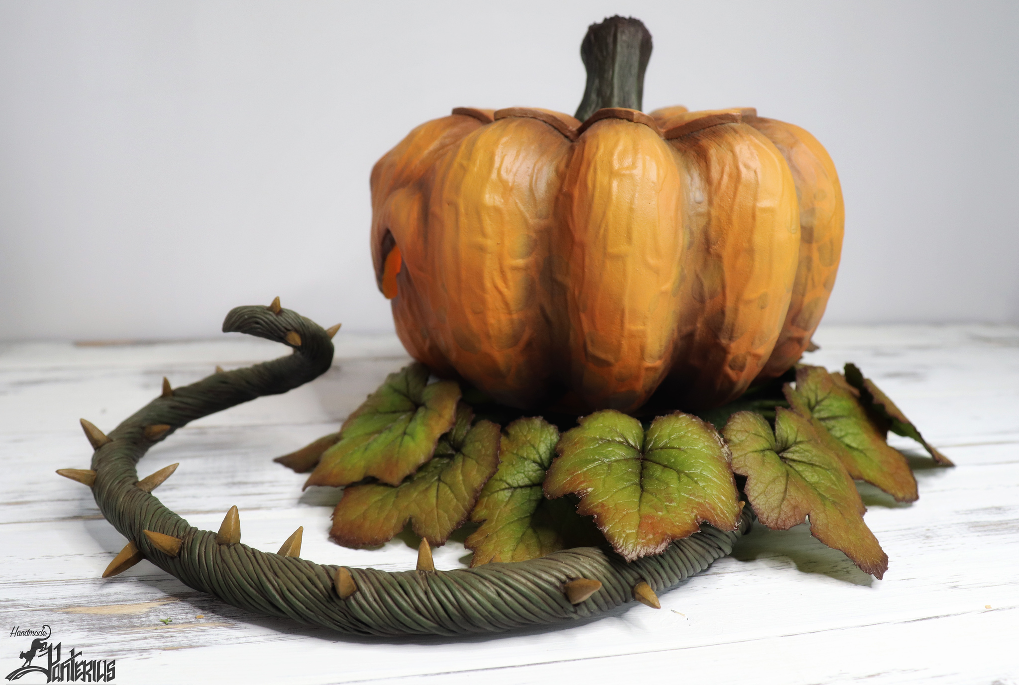 Sinister Pumpkin - My, Figurines, Night light, Pumpkin, Handmade, Longpost, Needlework with process, World of warcraft