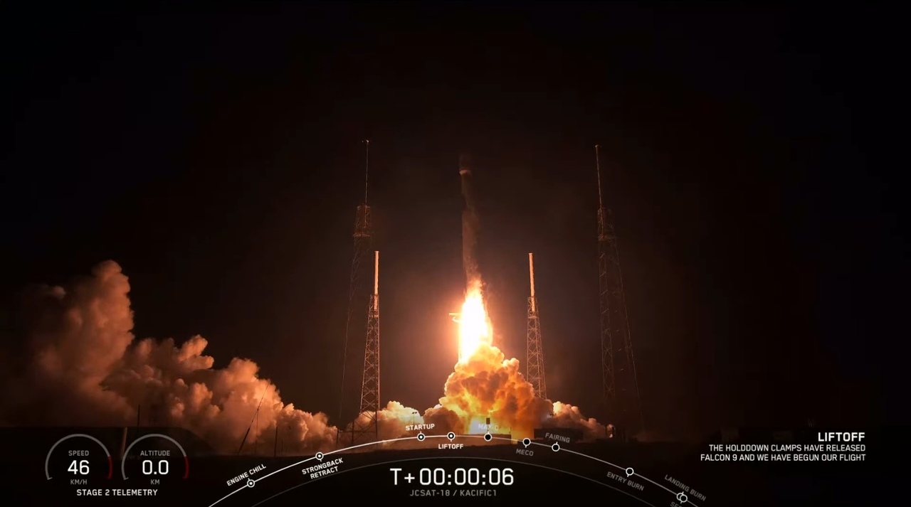 Launch of JCSat-18/Kacific1 mission on Falcon 9 Completed! - Spacex, Falcon 9, Satellite, Space, Video, Longpost