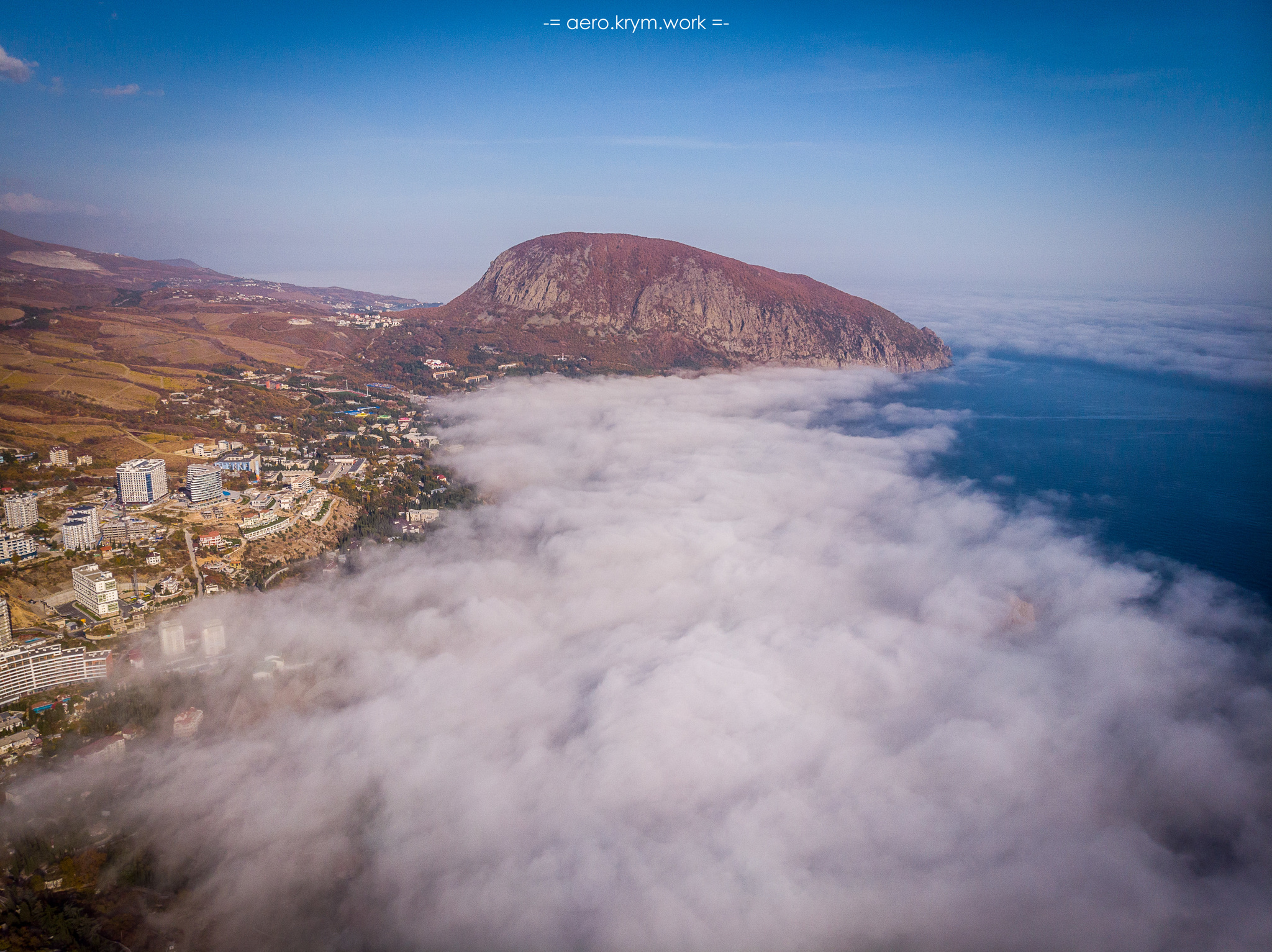 Gurzuf in Crimea, autumn landscapes (aerial photography) - My, Gurzuf, Crimea, Yalta, Sea, Nature, Landscape, Aerial photography