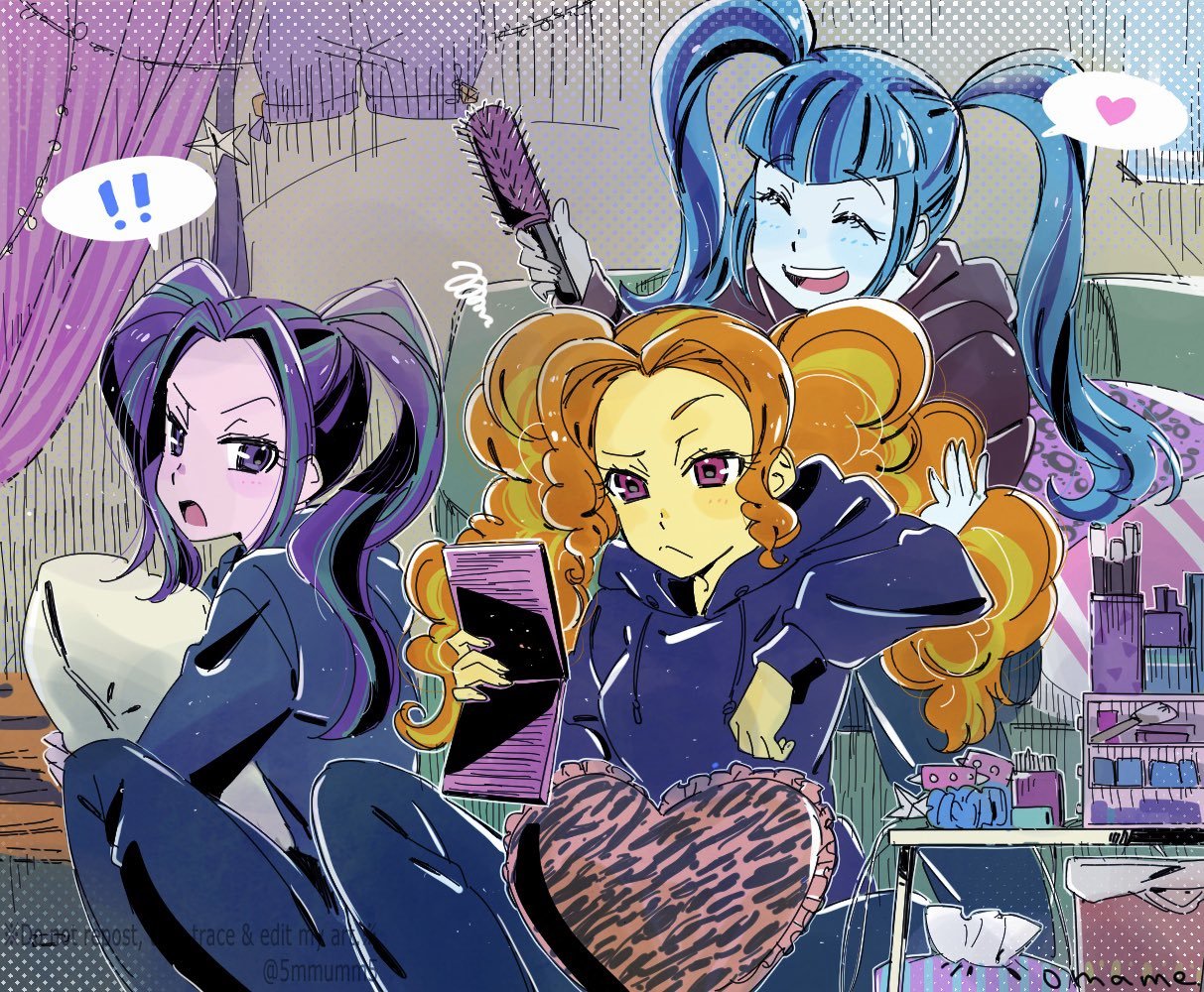 Everyday life of the Sirens - My little pony, Equestria girls, Adagio dazzle, Aria blaze, Sonata dusk, 5mmumm5, Longpost