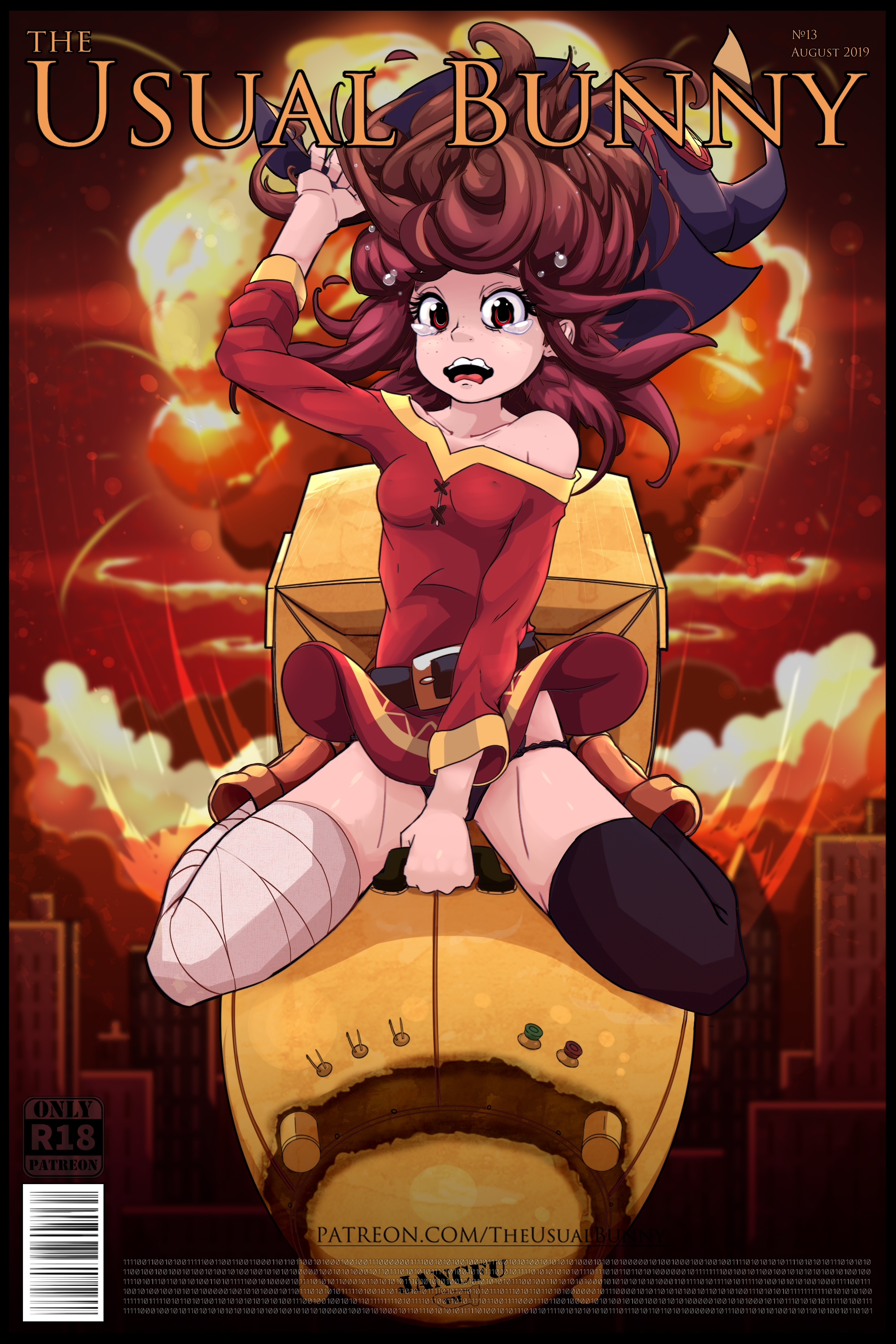 Megumin (Manhattan Project) - NSFW, My, Theusualbunny, Anime, Anime art, Art, Megumin, Konosuba