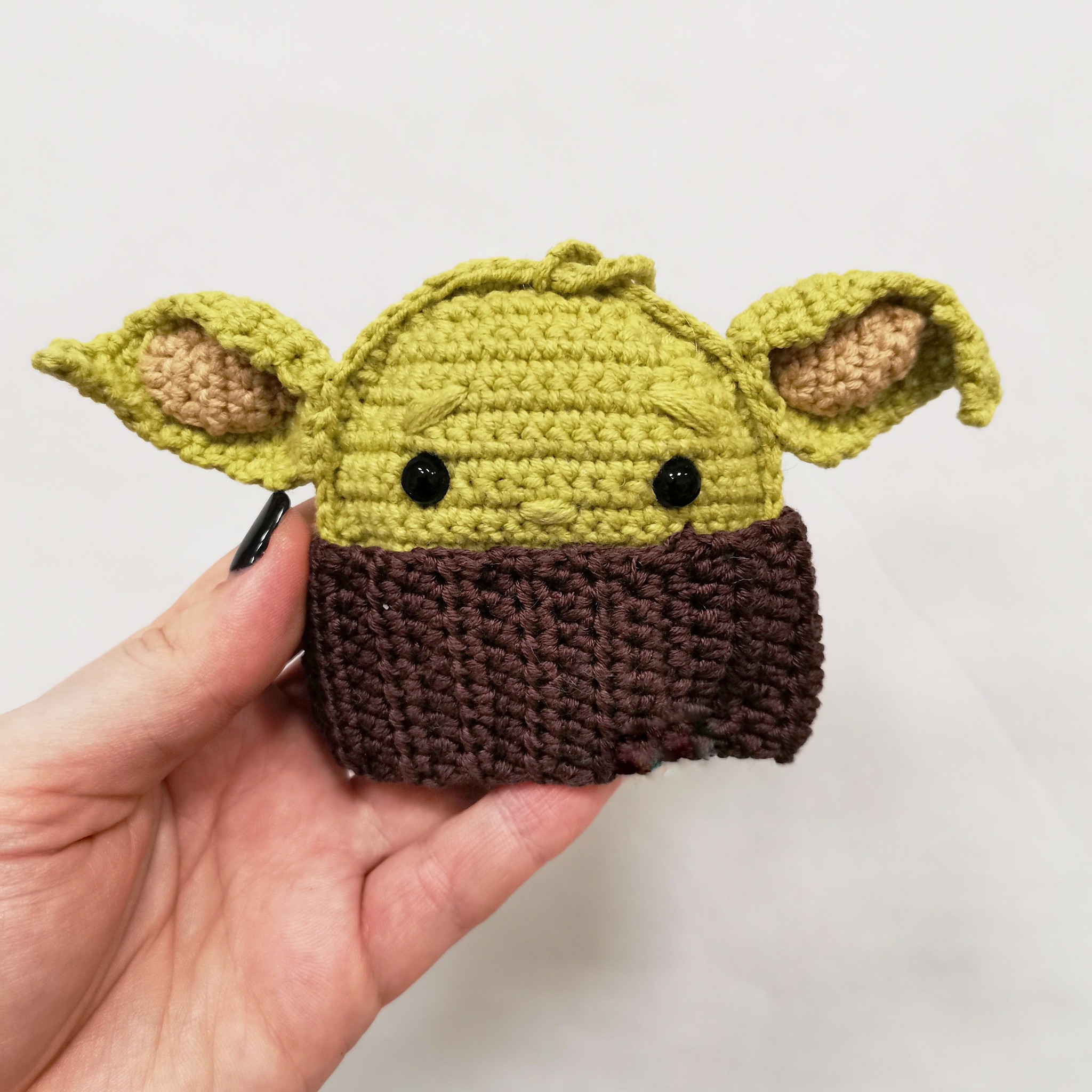 Yoda on the Christmas tree! - My, Knitting, Crochet, With your own hands, Yoda, Needlework, Longpost