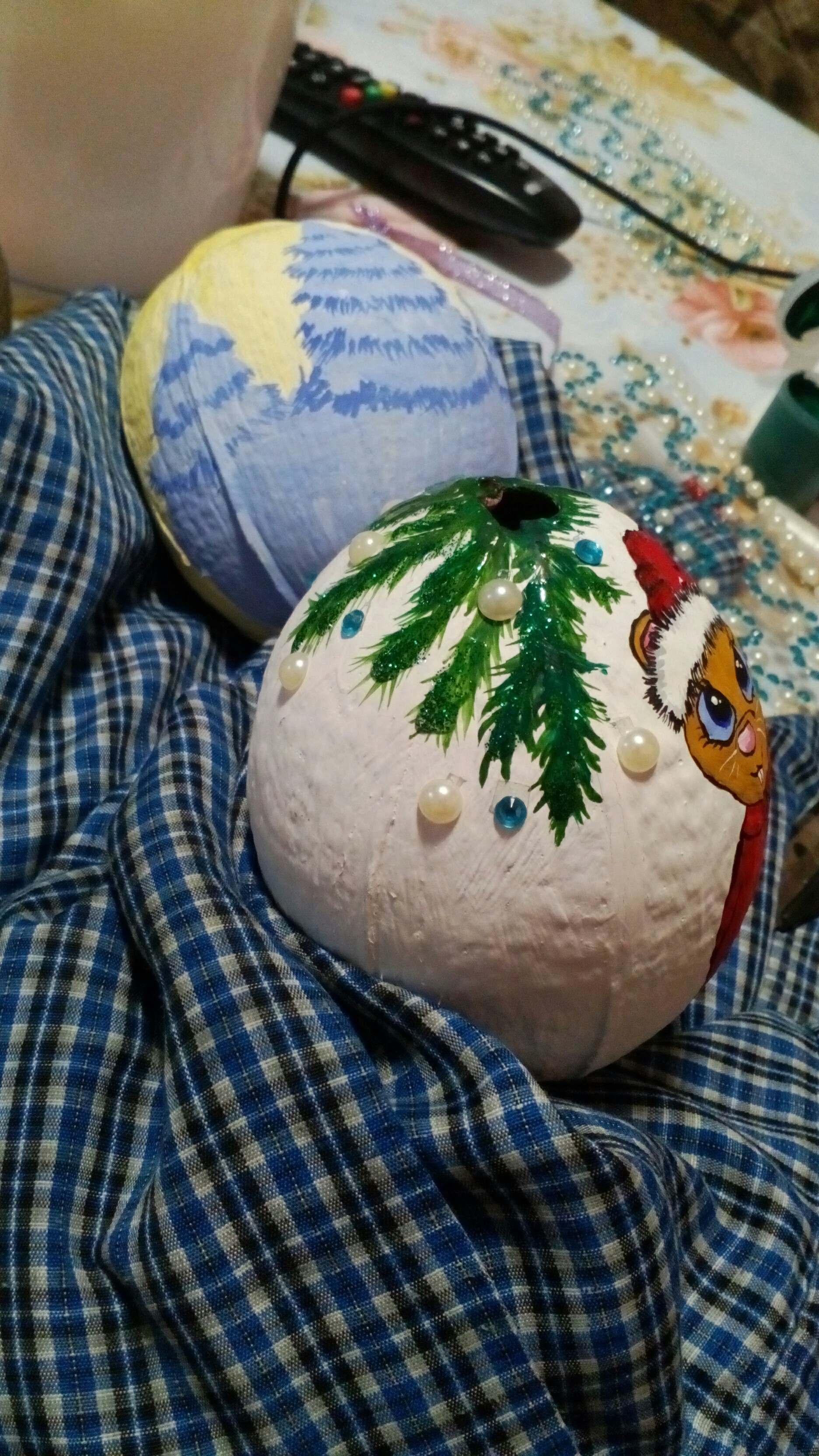 Coconut shell halves toy - My, Handmade, Rat, Longpost