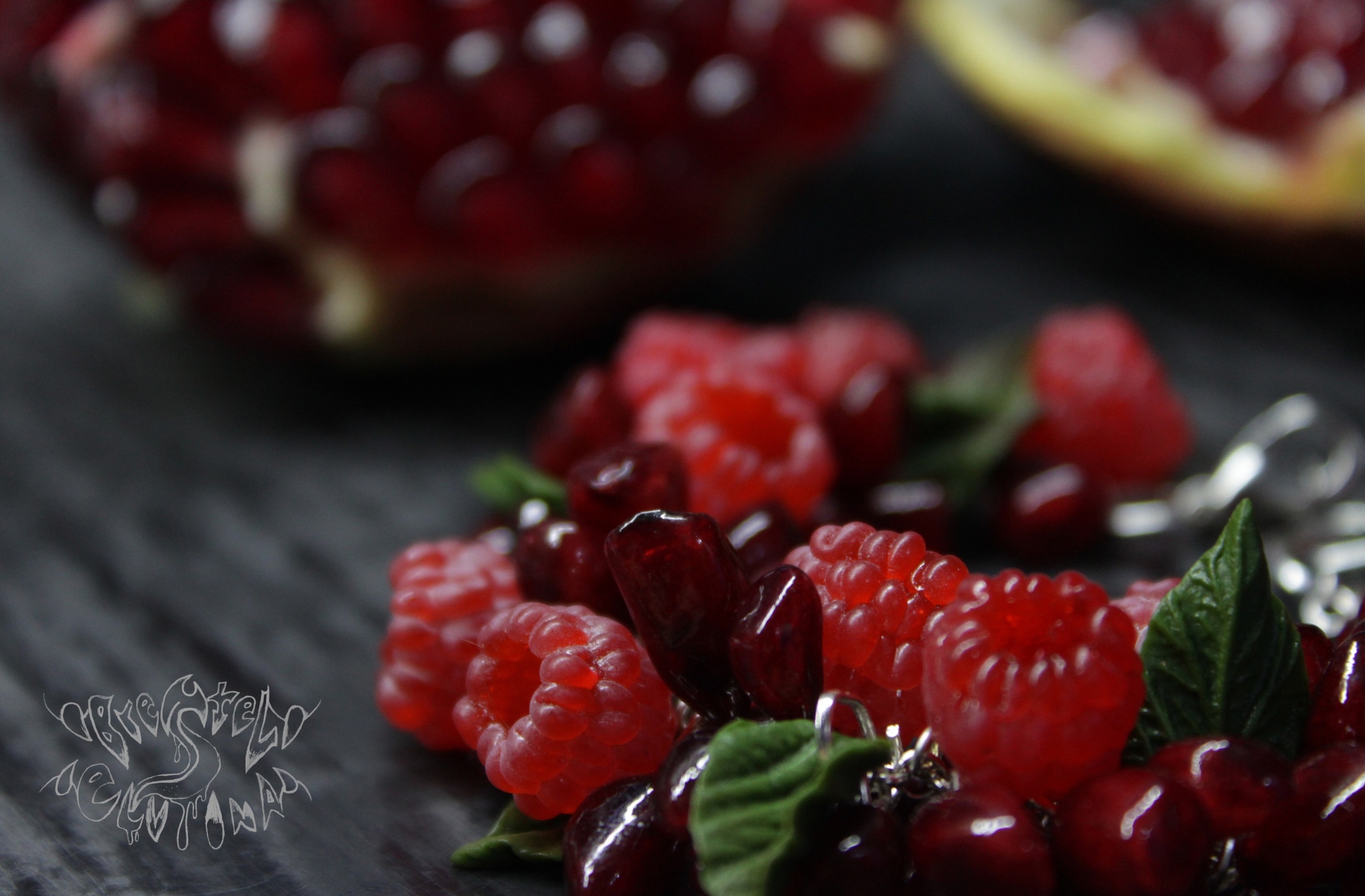 Continuation of the post “Berry bracelet made of polymer clay” - Polymer clay, Needlework without process, Raspberries, Berries, A bracelet, Bijouterie, Reply to post, Longpost