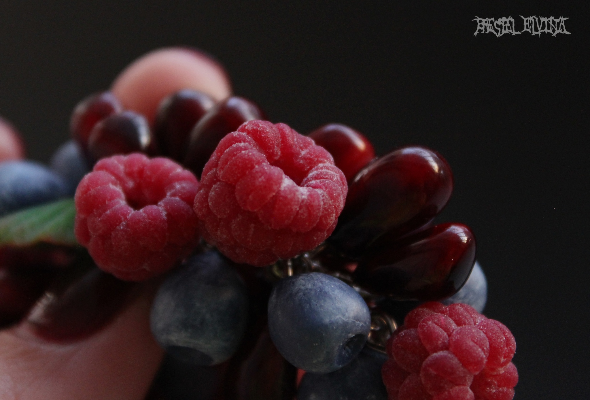 Continuation of the post “Berry bracelet made of polymer clay” - Polymer clay, Needlework without process, Raspberries, Berries, A bracelet, Bijouterie, Reply to post, Longpost