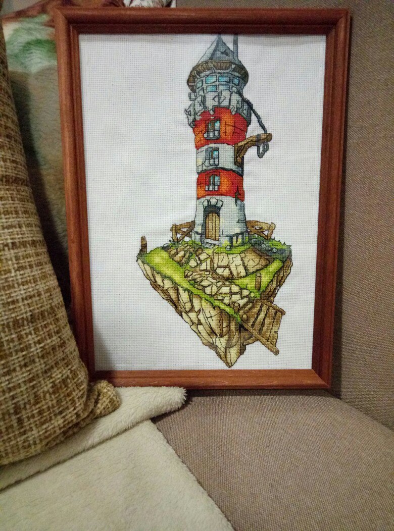 Tower - My, Embroidery, Cross-stitch, Needlework without process