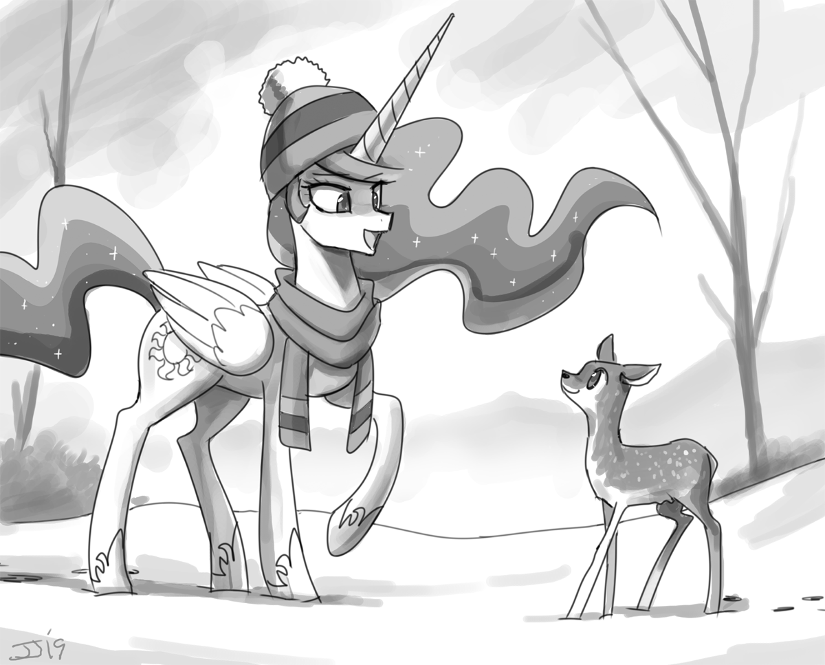 Oh, deer! - My little pony, Princess celestia, Deer, John joseco