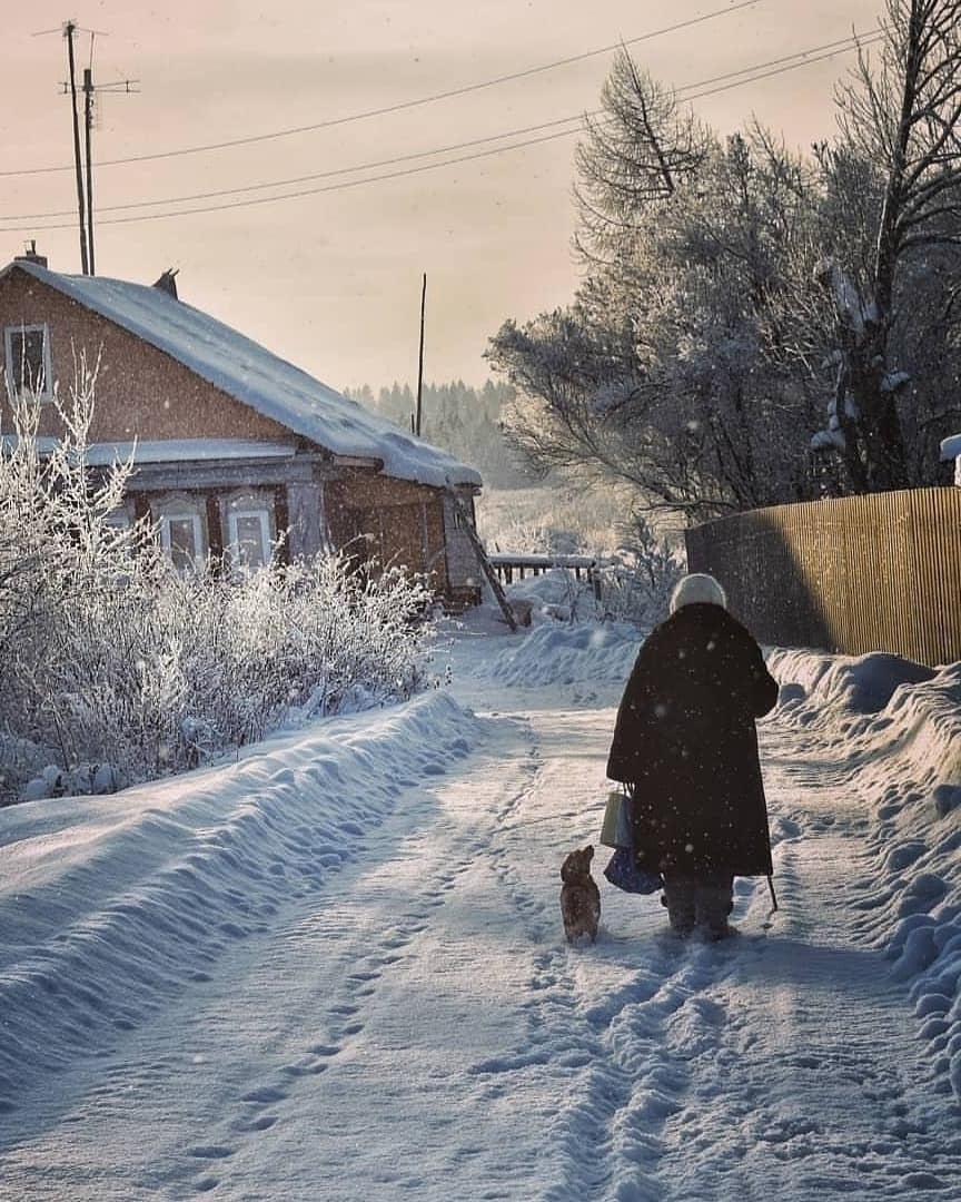 Village - Village, Winter, Snow