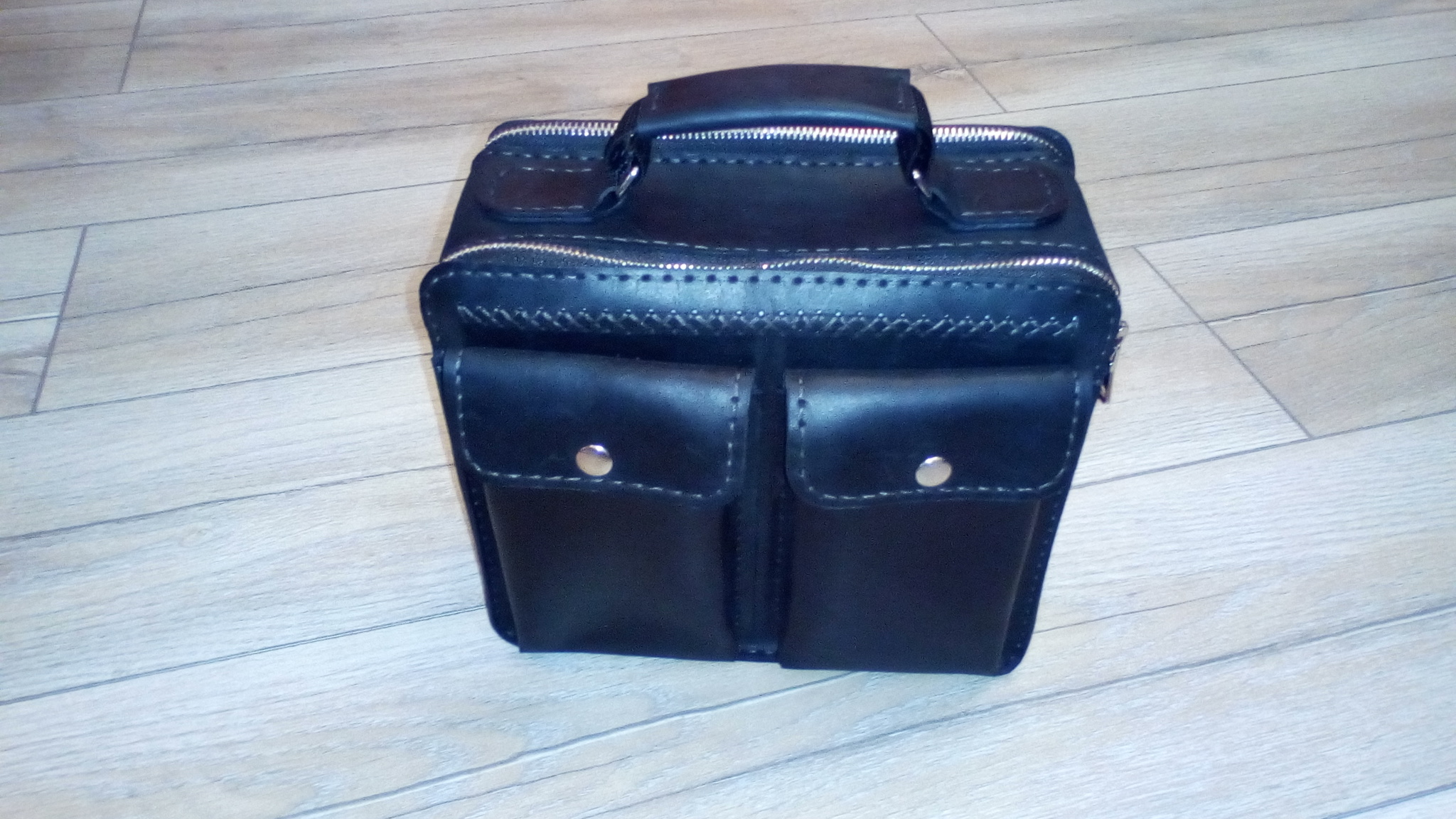 Men's leather bag2 - My, Leather products, With your own hands, Longpost