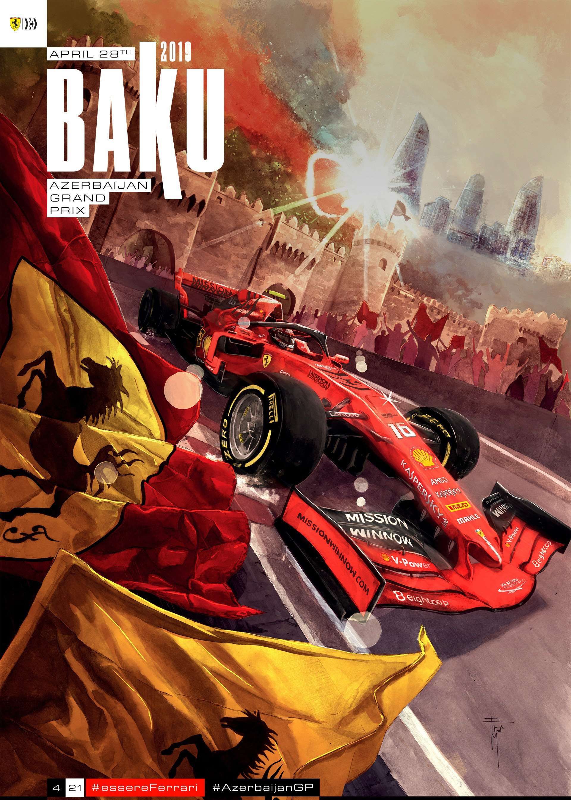 Scuderia Ferrari posters for the F1 Grand Prix - Formula 1, Ferrari, Art, Sebastian Vettel, Charles Leclerc, Race, Longpost