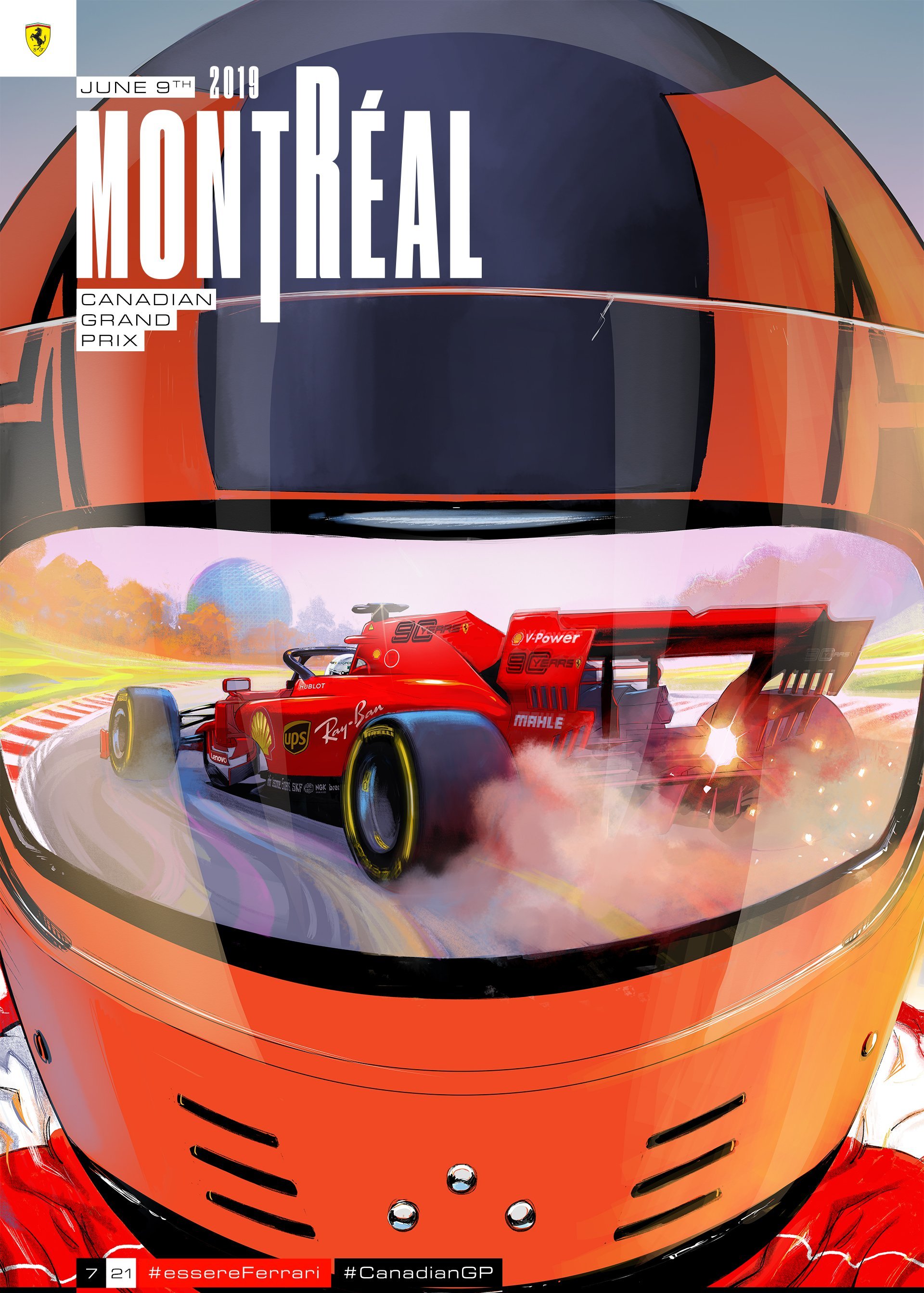 Scuderia Ferrari posters for the F1 Grand Prix - Formula 1, Ferrari, Art, Sebastian Vettel, Charles Leclerc, Race, Longpost