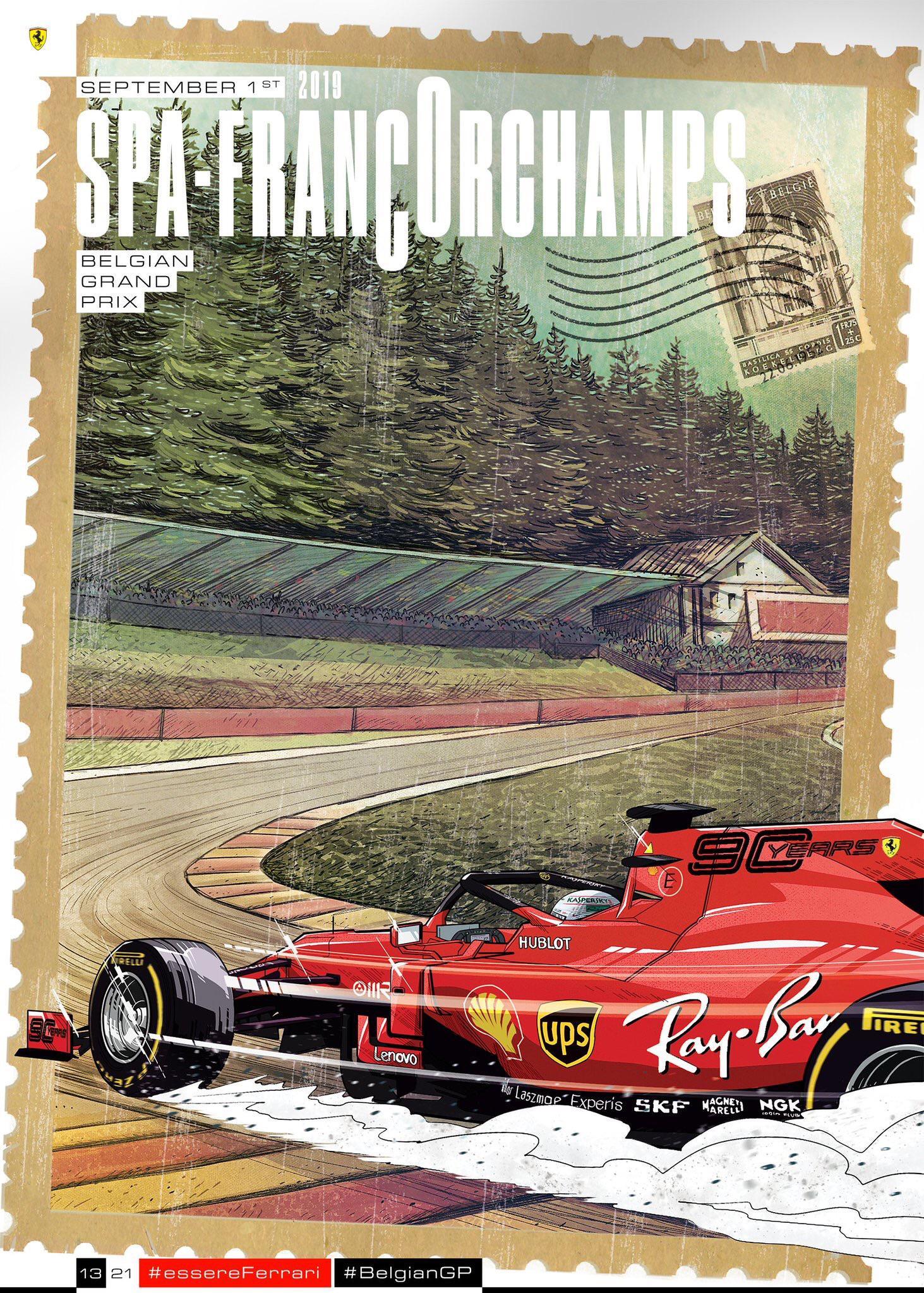 Scuderia Ferrari posters for the F1 Grand Prix - Formula 1, Ferrari, Art, Sebastian Vettel, Charles Leclerc, Race, Longpost