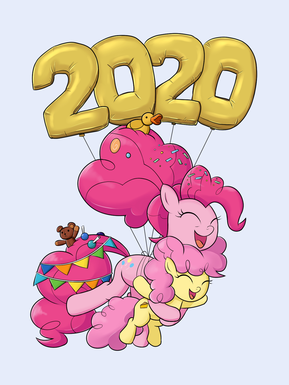 Happy New Year - My Little Pony, PonyArt, Pinkie Pie, Mew-Me