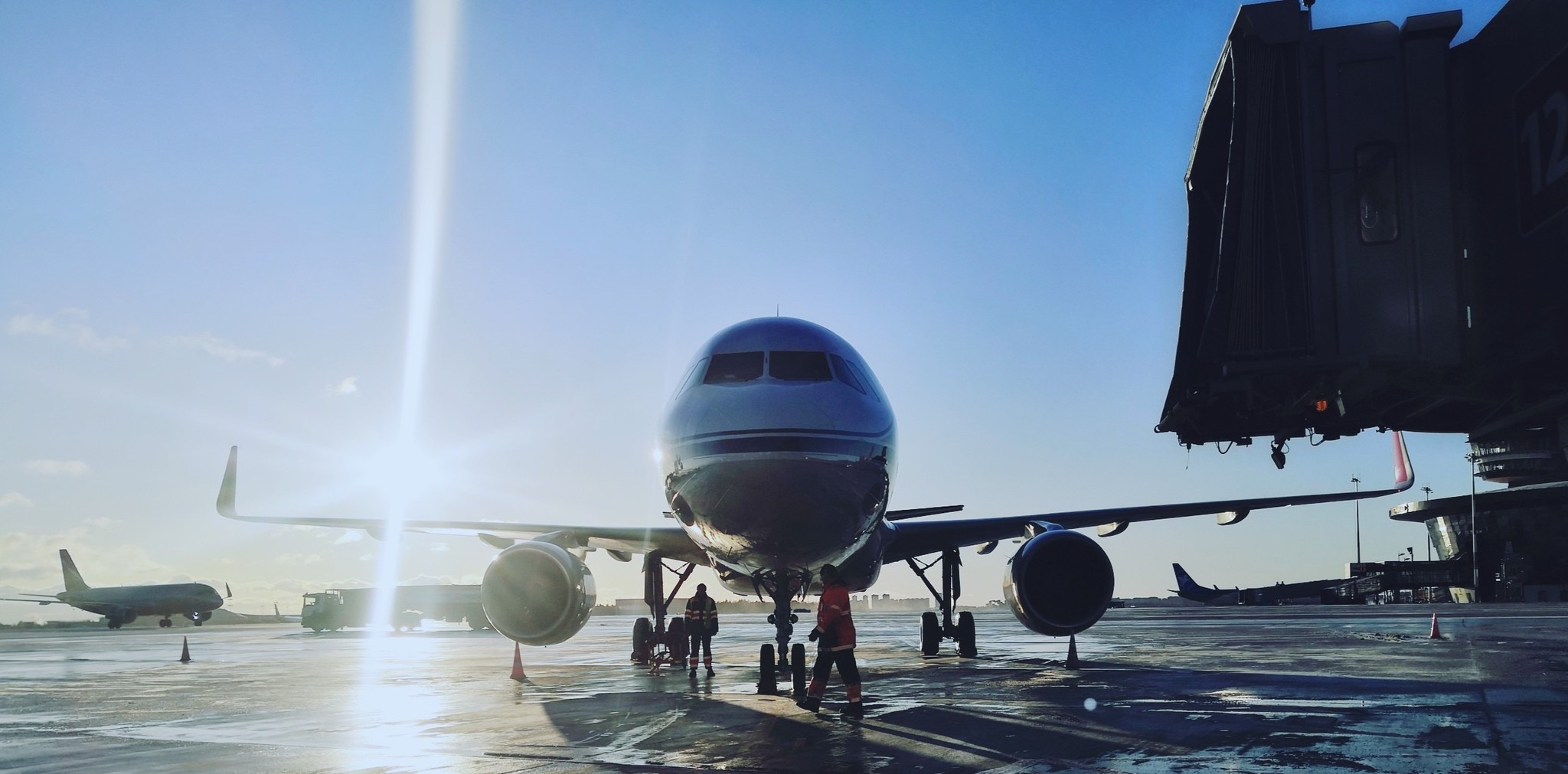 Airport (photos) - My, The airport, Airplane, Platform, Aviation, Mobile photography, The photo, Airbus A320, Boeing 777, Longpost