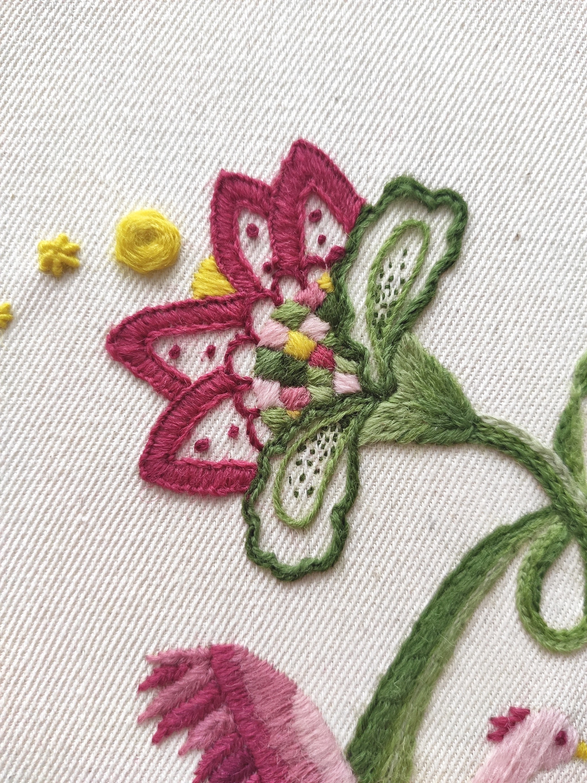Jacobean embroidery - My, Handmade, Embroidery, Minsk, Longpost, Needlework without process