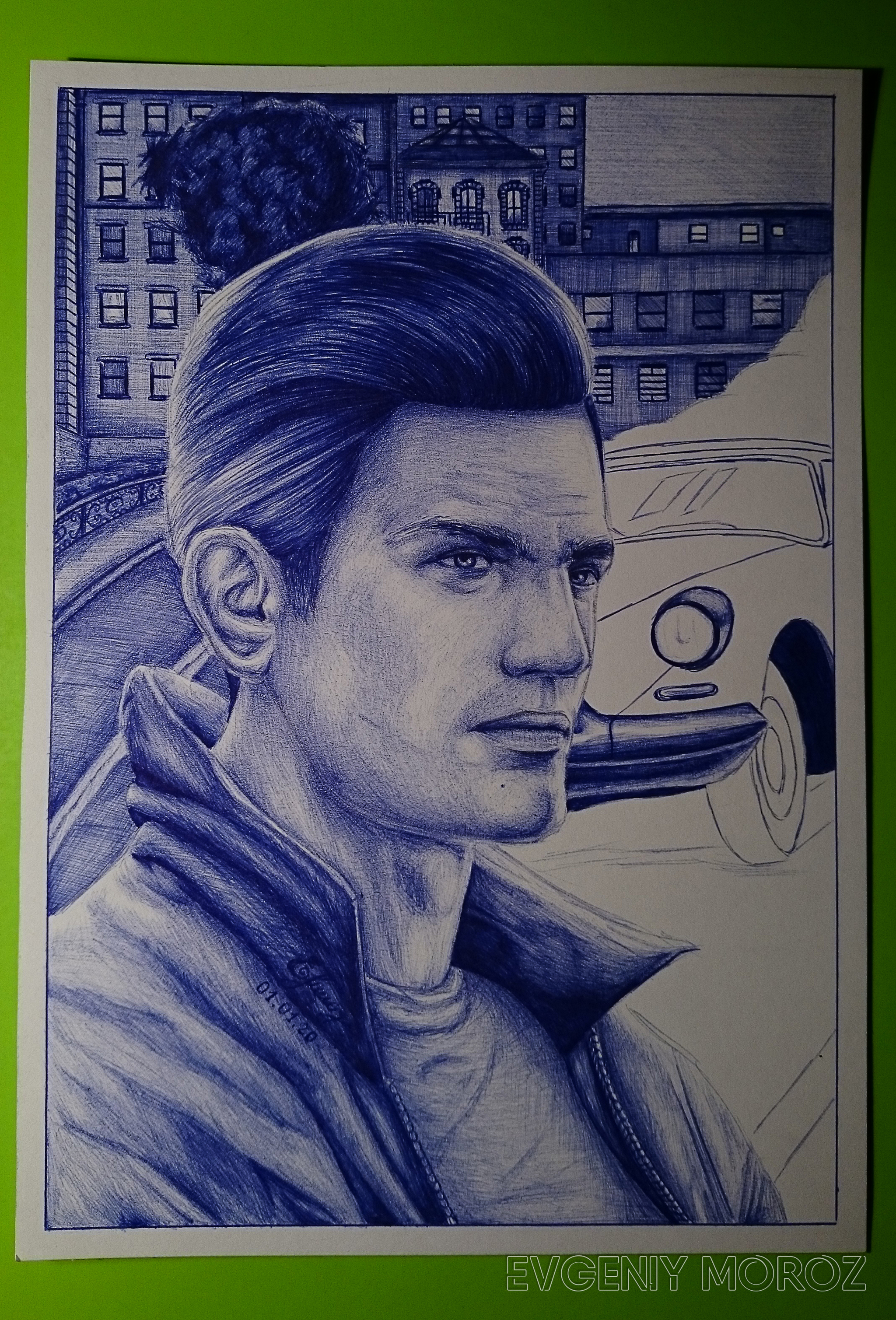 Vito Scaletta, Mafia 2 - My, Drawing, Graphics, Mafia 2, Vito Scaletta, Pen drawing, Longpost, Portrait