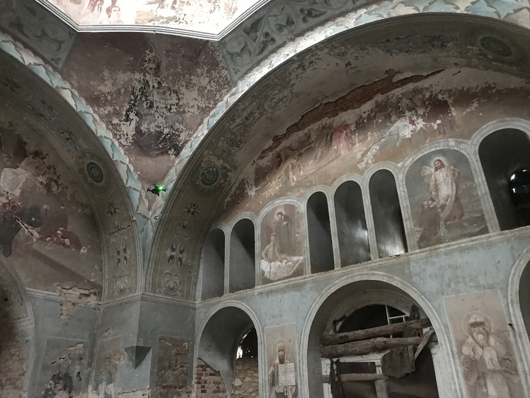 Frescoes in an abandoned church - My, Travels, Abandoned, Tourism, Temple, Church, Story, Video, Longpost