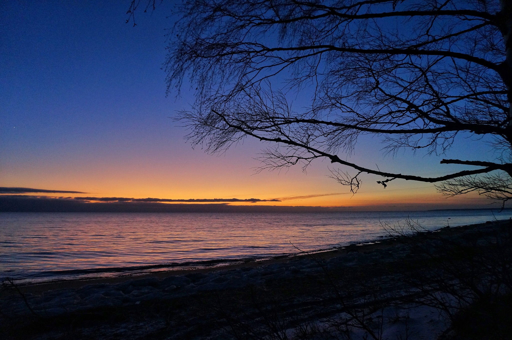Закат на финском заливе в Кингисеппе