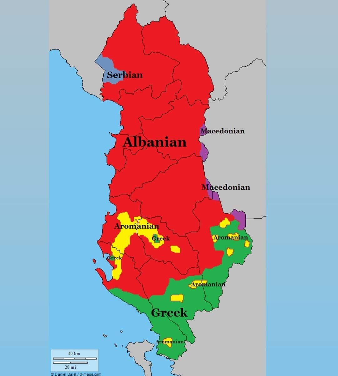 Этническая карта Албания | Пикабу