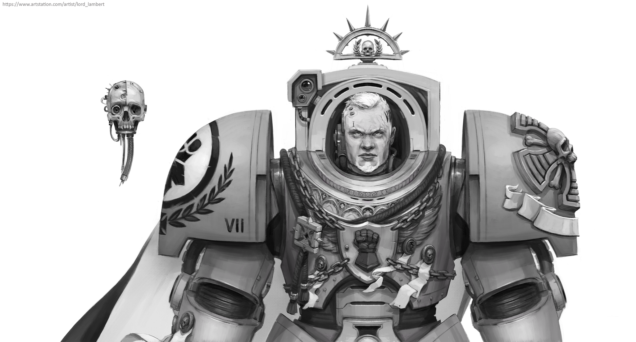 Captain Lysander - Моё, Warhammer 40k, Imperial Fists, Космодесант, Wh Art