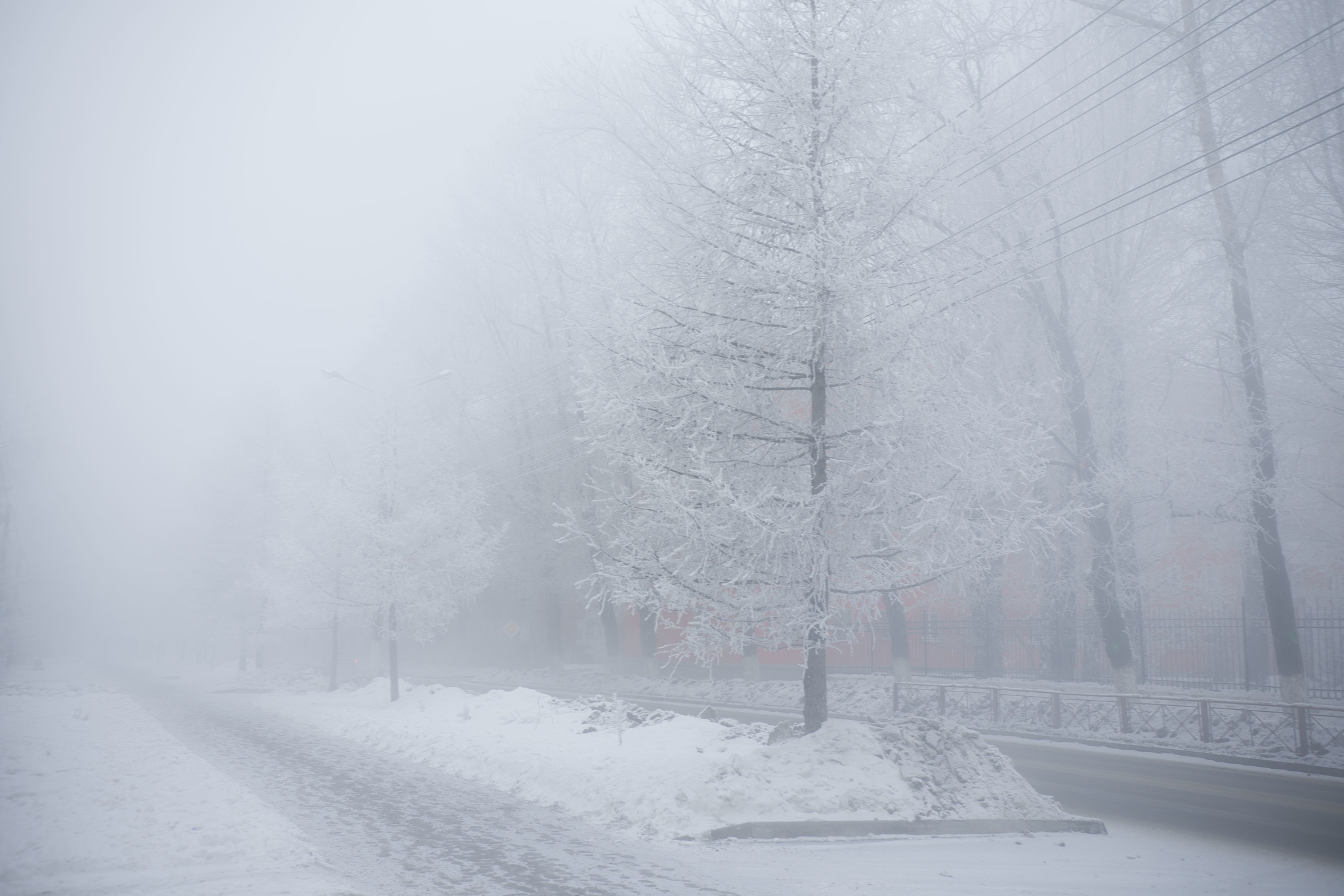 Fogs in the city - My, Fog, Siberia, freezing, Irkutsk, Longpost