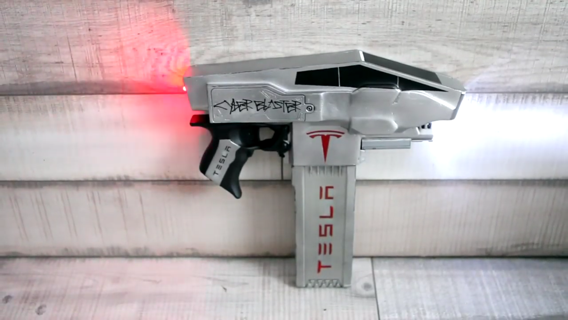 Nerf blaster in Tesla Cybertruck style - My, Tesla, Tesla cybertruck, Blaster, Nerf, Upgrade, With your own hands, Hobby, Needlework with process, Video, Longpost