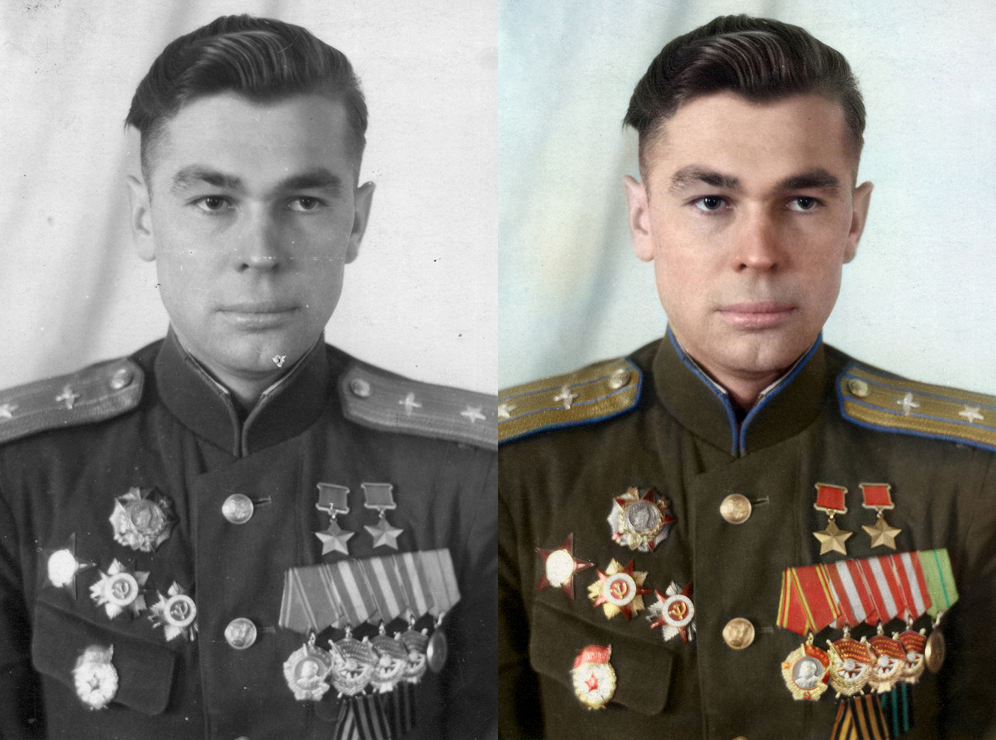 My colorization - My, Colorization, The hero of the USSR, The Great Patriotic War, The Second World War, Aviation