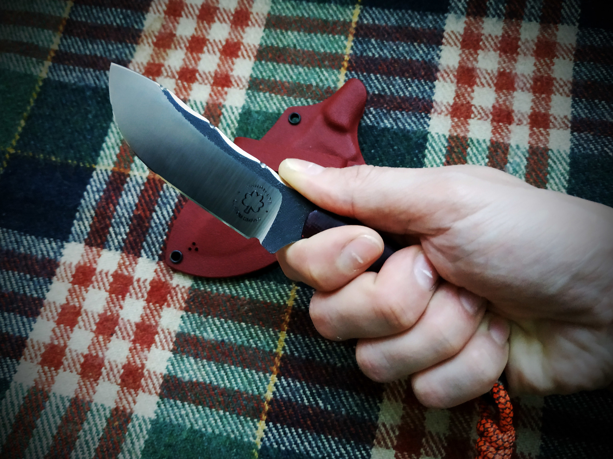 SKINNER - My, Knife, Skinner, Handmade, Fixed, Outdoor, Sheath, Kydex, Longpost, Needlework without process