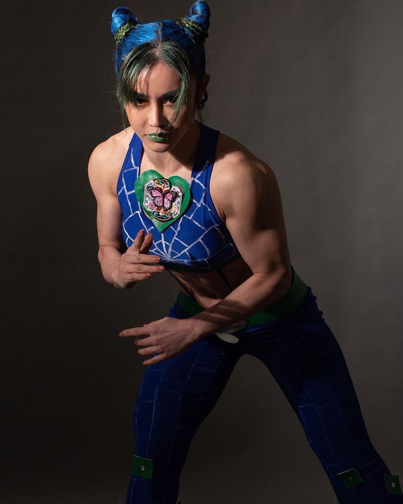 Jolyne Kujo by Yuan Herong - Jojos bizarre adventure, Kujo Jolyne, Strong girl, Muscle, Booty, Cosplay, Longpost, Yuan Herong