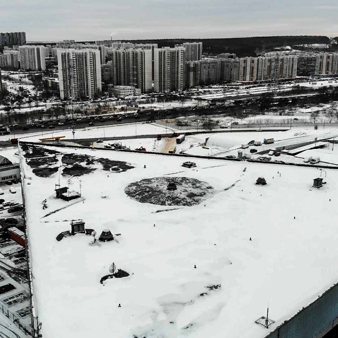 На крыше в Москве появилось всевидящее око - Моё, Иллюминаты, Снег, Арт, Всевидящее око, Длиннопост