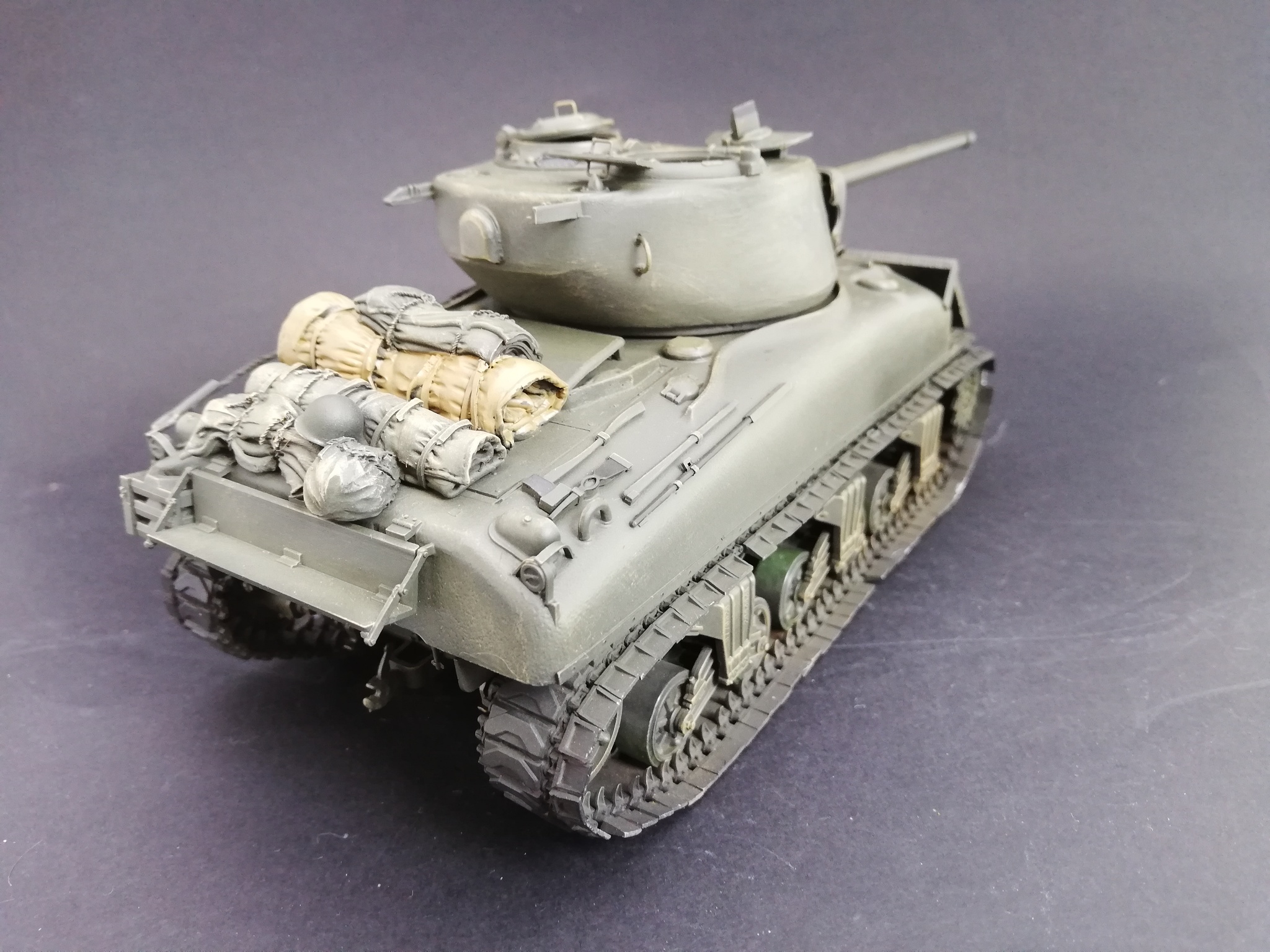 M4A1(76)W with additional armor. Conversion of Tamiya model in 35 scale - Stand modeling, Sherman M4, Longpost