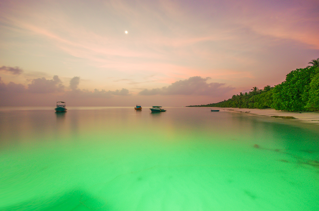 Strange colors of Fulhadhoo - My, Maldives, Travels, Landscape, The photo, Ocean, wildlife, Sunset, Family holiday, Longpost