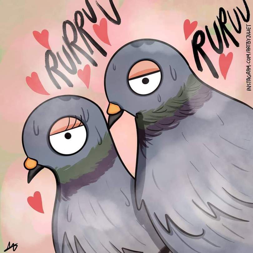 Pigeons - Artbyjuliet, Brutus and Pixie, Creation, Comics, Longpost