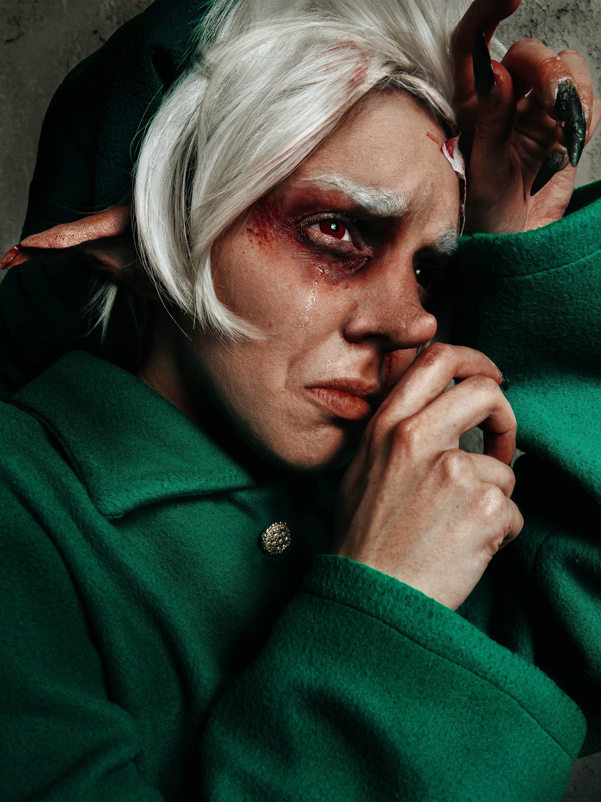 Santa's helper in the style of Cristmas Horror story - My, Makeup, Horror, Cosplay, Russian cosplay, Elves, Christmas, Story, Story, Longpost