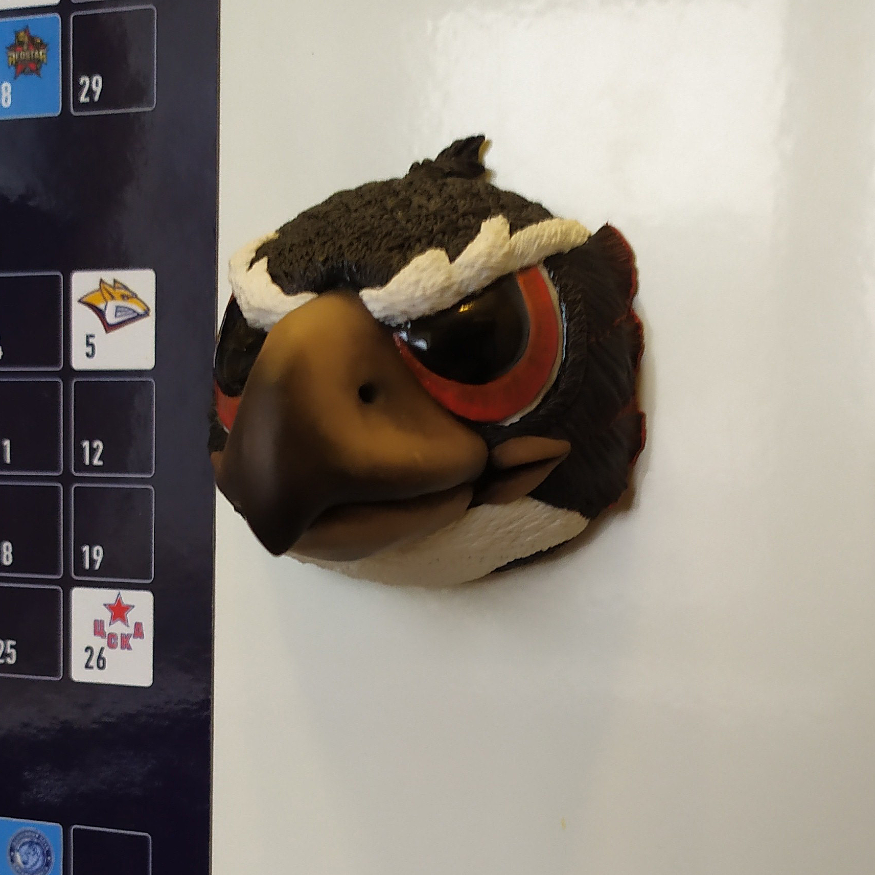 Vanguard Hawk - My, Polymer clay, Longpost, Hockey, Vanguard, Needlework without process, Mascot, Hc Avangard, Magnet