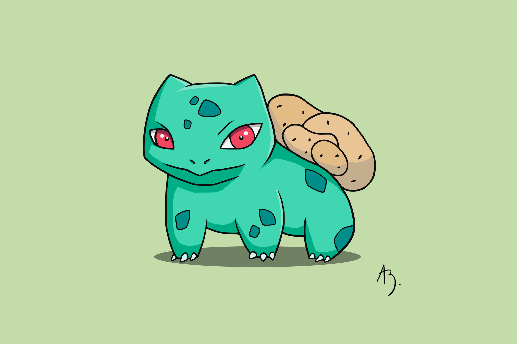 Real Bulbasaur - My, Fan art, Art, Bulbasaur, Pokemon, Potato