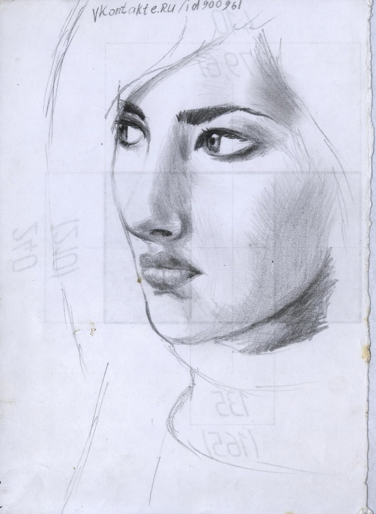 Progression of portraits from the inept past to the not very skillful present (of course - part of the work) - My, Drawing, Pencil, Girls, Portrait, Paints, Art, Children, Personal development, Longpost