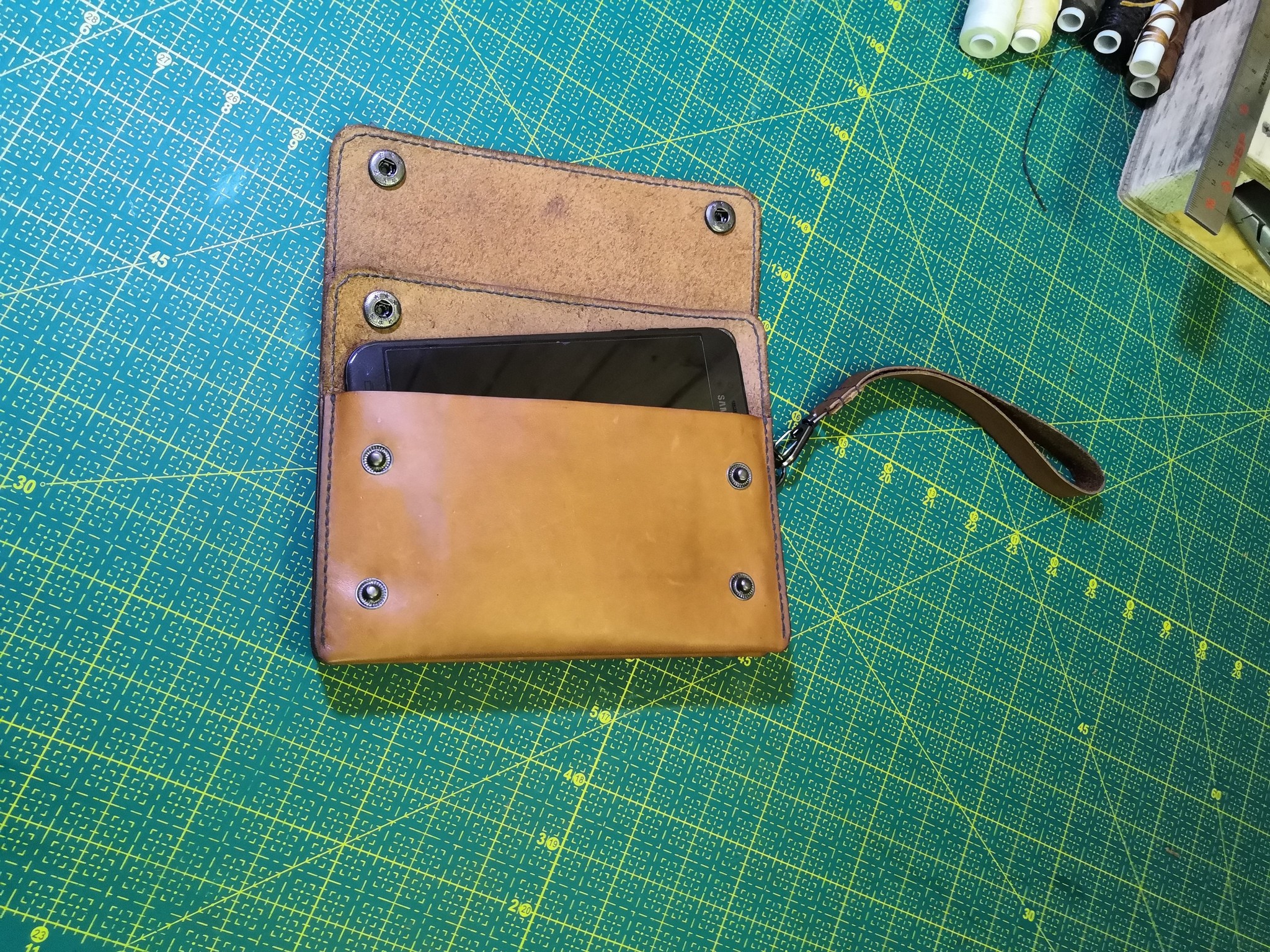 Leather wallet based on video, from the Salty Dog channel - My, Leather products, With your own hands, Wallet, Longpost, Leather craft