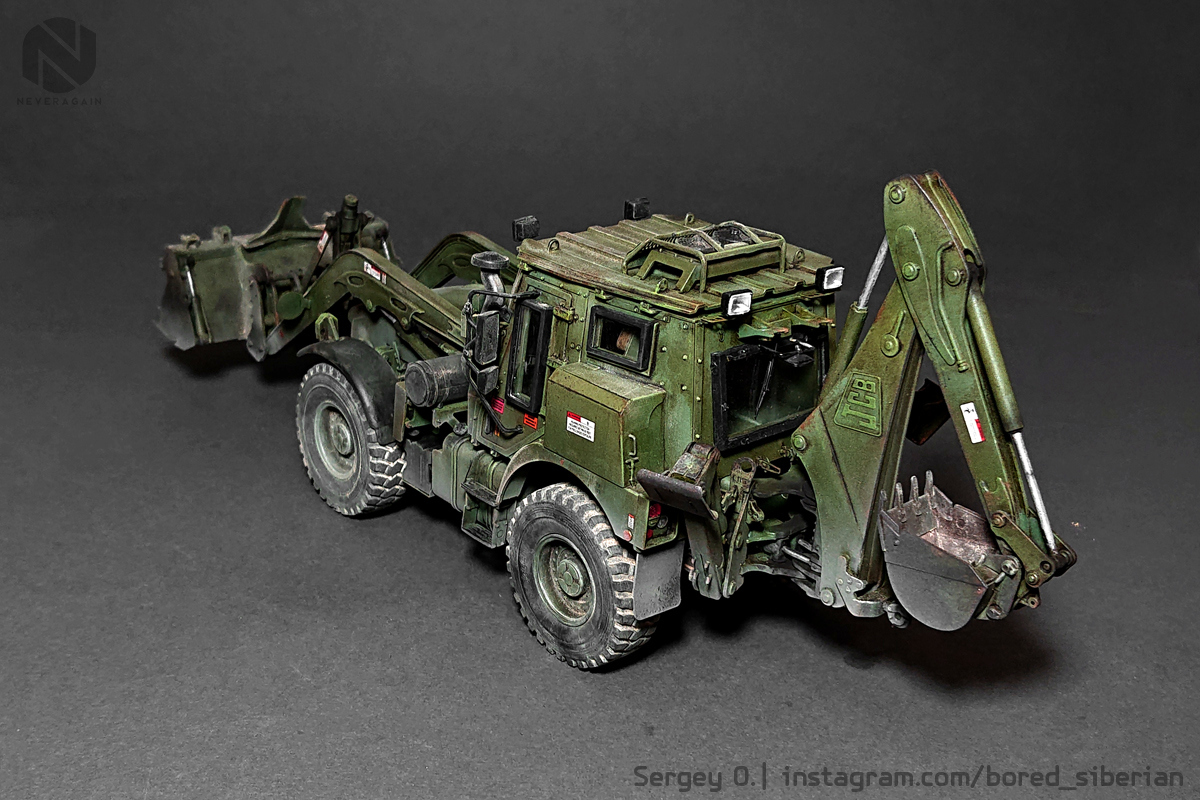 HMEE-1. Dig-leg on army allowances - My, Scale model, Stand modeling, Scale 1:35, Hobby, Tractor, US Army, Special equipment, Corps of Engineers, Longpost