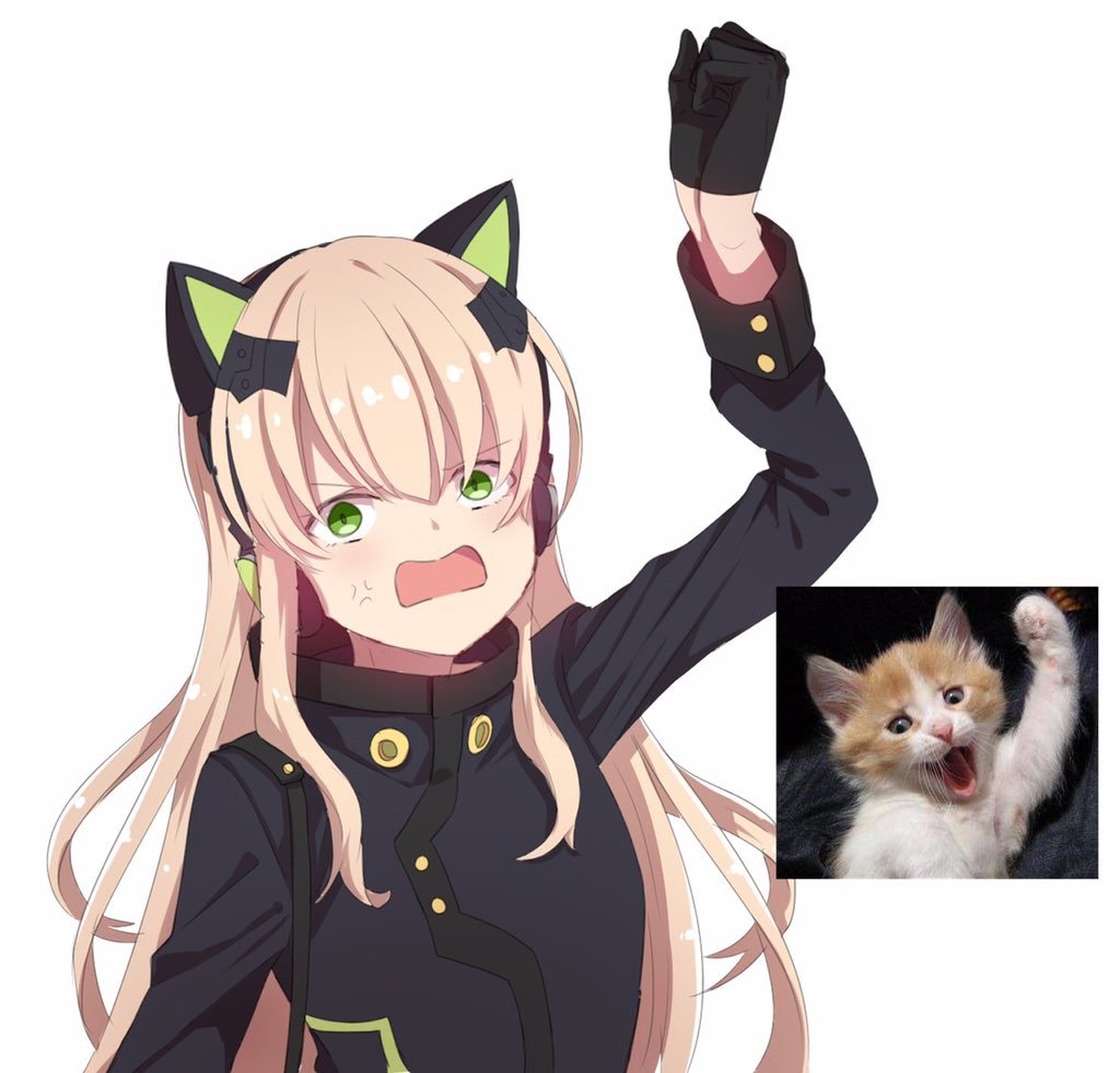 Such a different TMP - Anime, Anime art, Girls frontline, Tmp, Longpost, cat, Animal ears