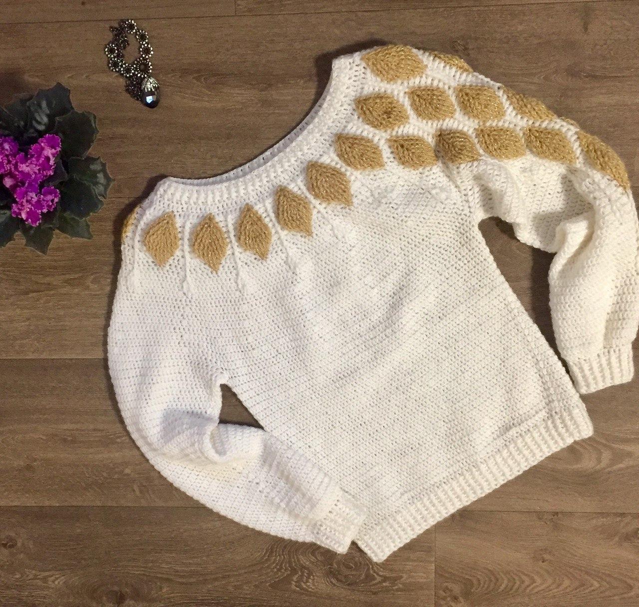 Beautiful, light, warm jumper! - My, Crochet, With your own hands, Needlework, Sweater, Needlework with process, Longpost, cat