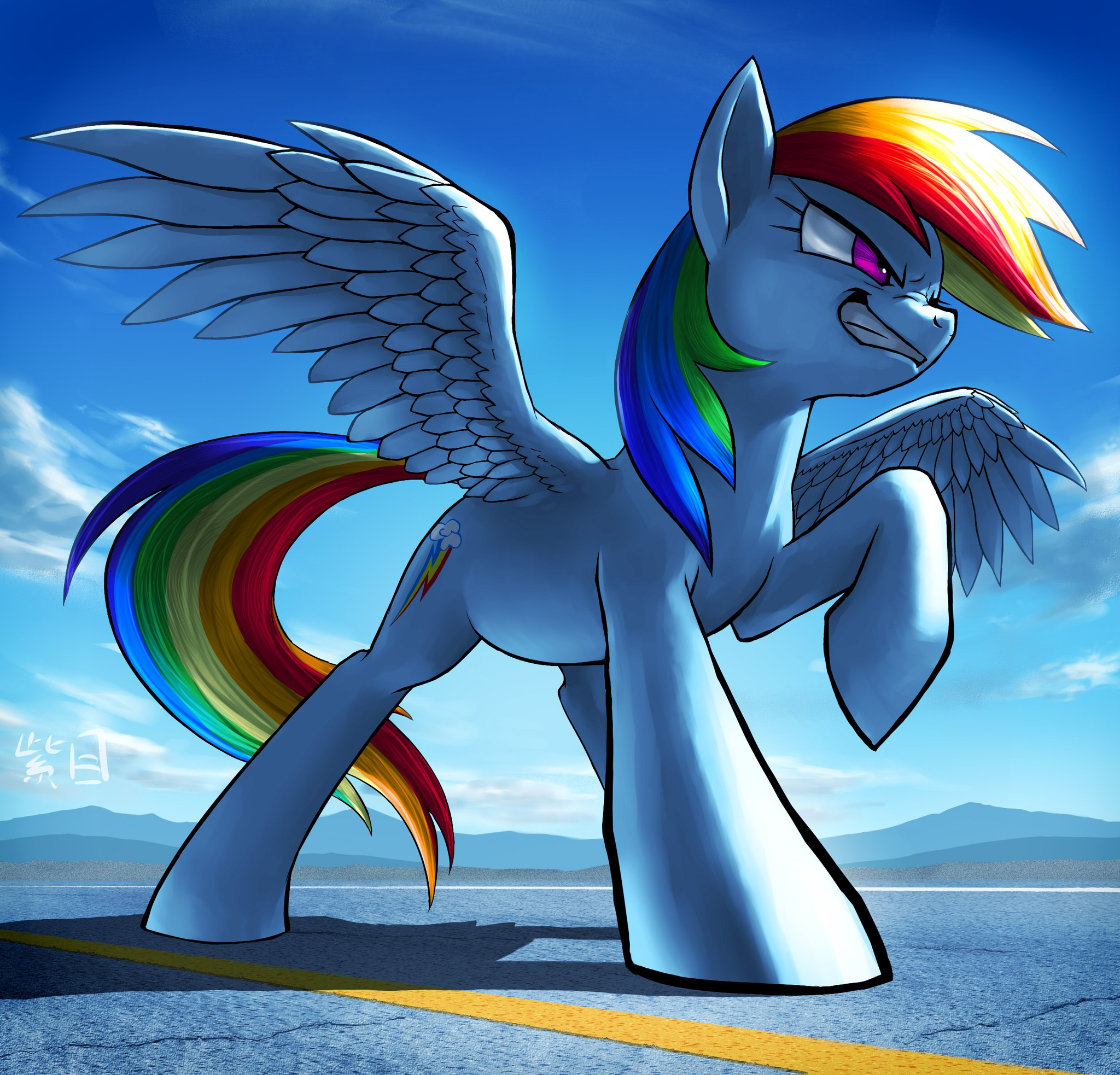 Unstoppable Rainbow Pony - Rainbow dash, My little pony, Art